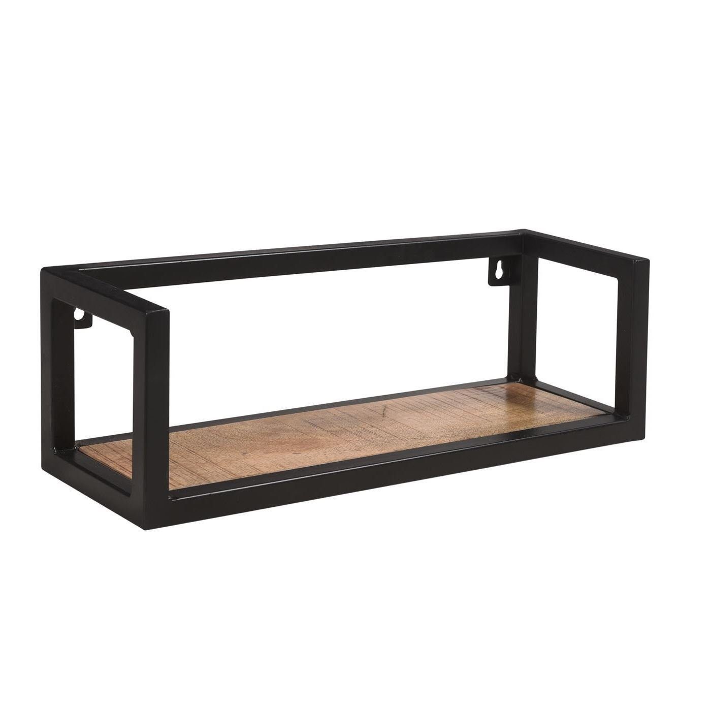 baario Wandregal Wandregal INDUSTRIAL 50x16, schwarz Holz Metall Küche Häng günstig online kaufen