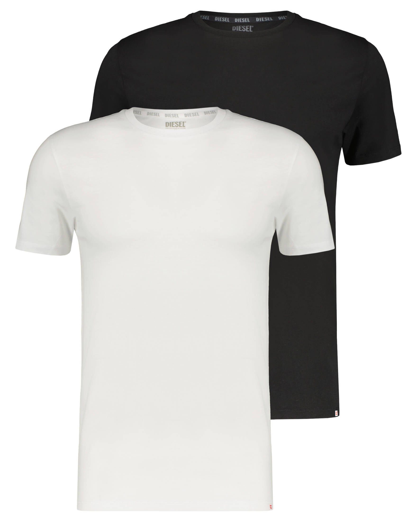 Diesel T-Shirt Herren T-Shirt 2er-Pack UMTEE schwarz (1-tlg) weiss / RANDAL (910)