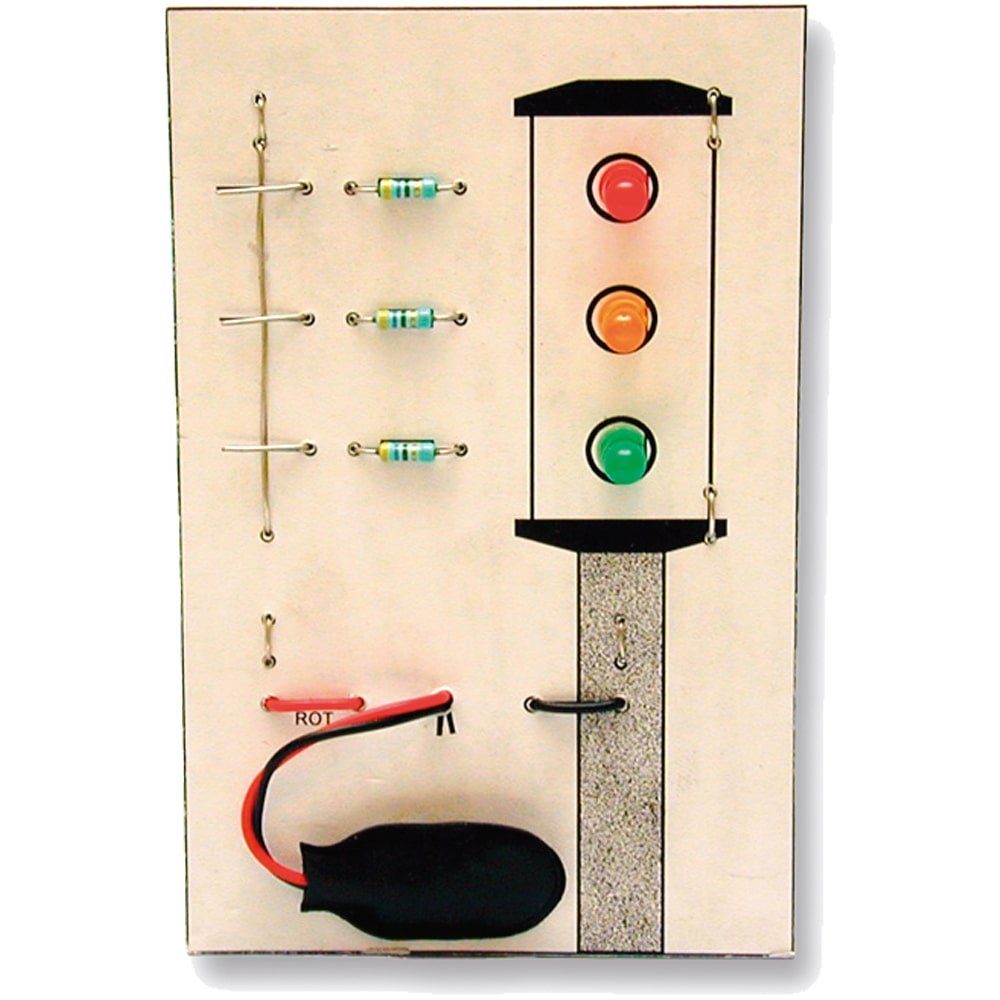 matches21 HOME & HOBBY Ampel mit Leuchtdioden Bausatz Kinder Holzbaukasten