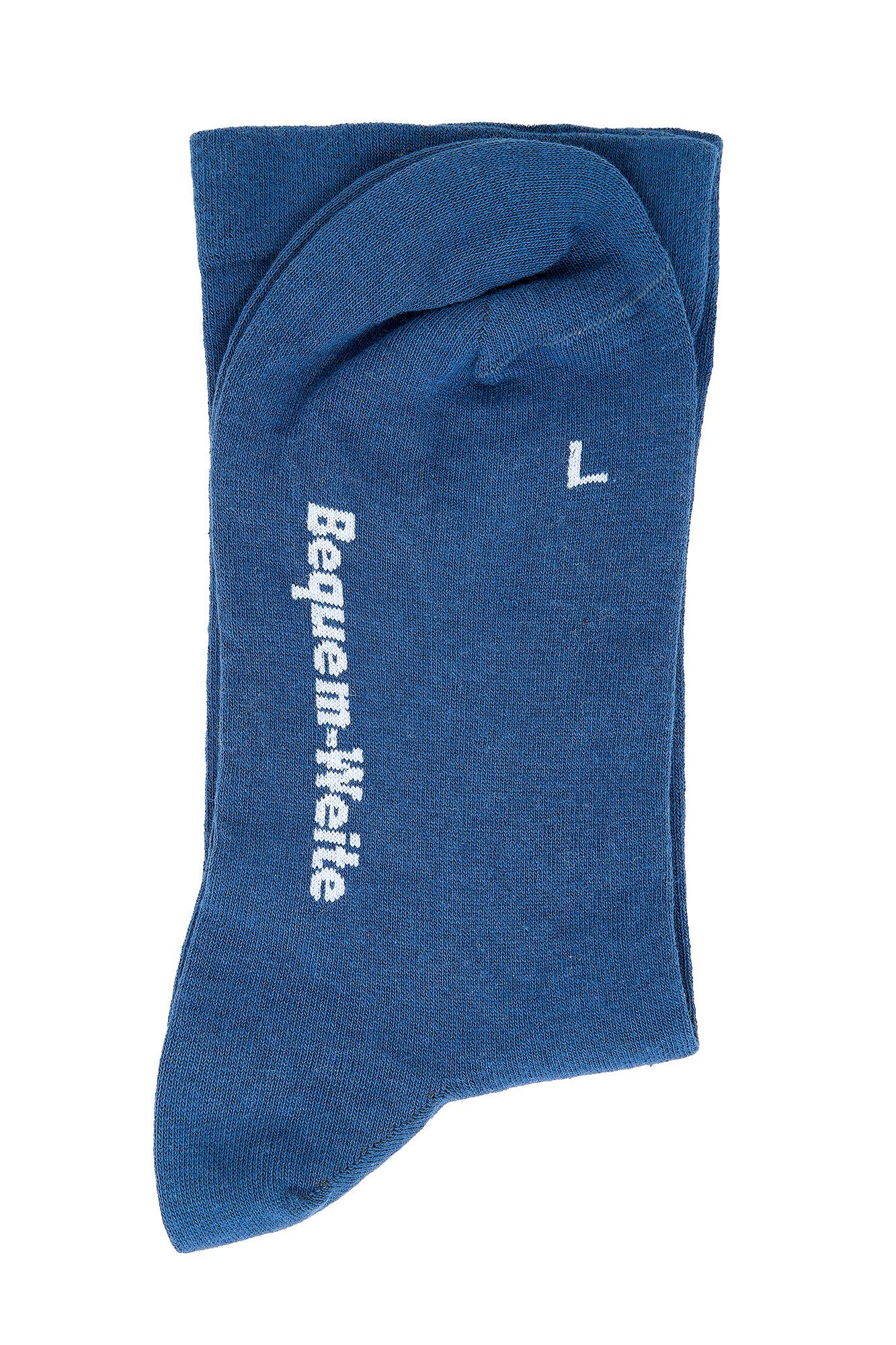 Socks (2-Paar) Diabetikersocken Paar Blau Wellness Socken Fun 4 Extra 2 Breit Baumwolle