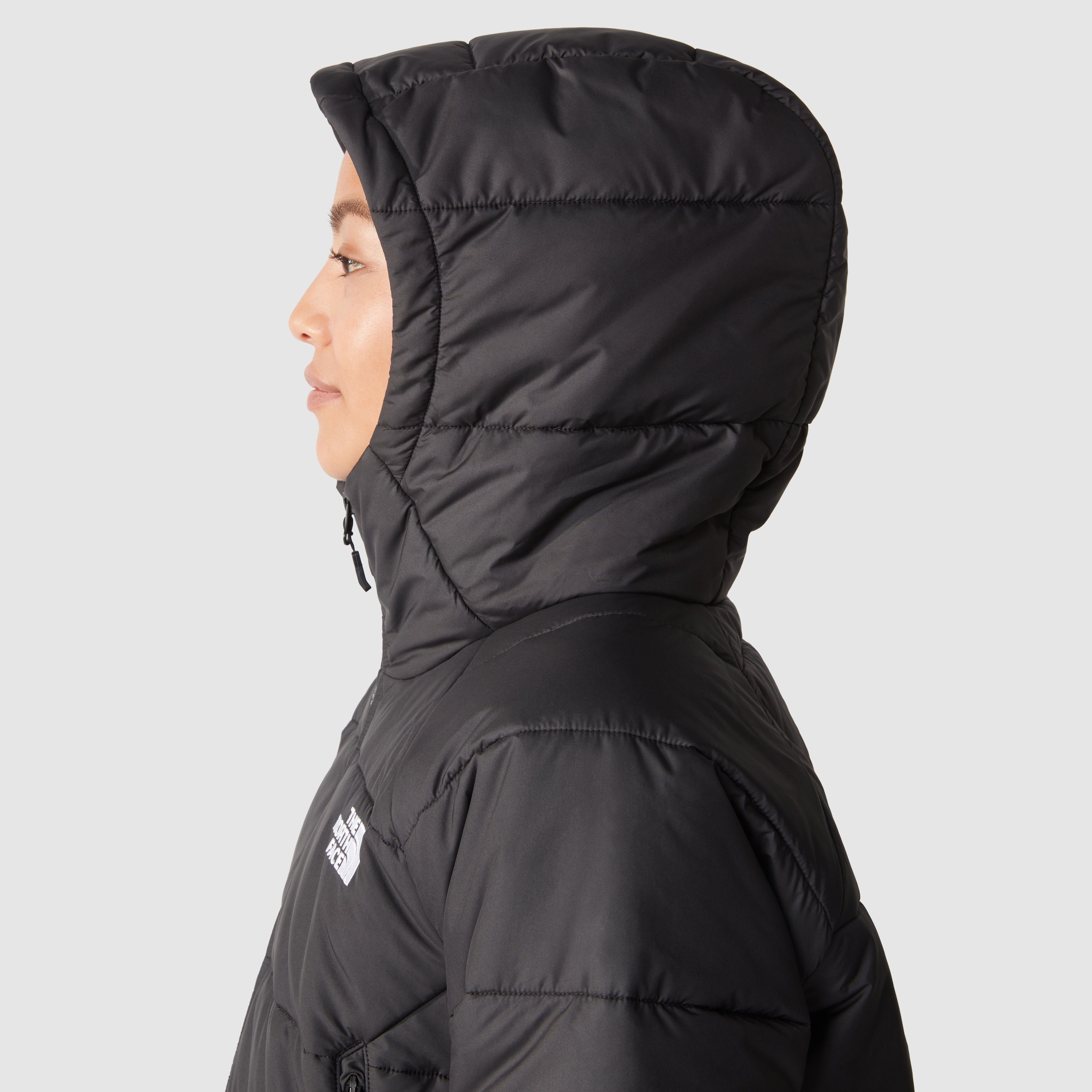 The North Face Funktionsjacke W black SYNTHETIC Logodruck HOODIE HYALITE mit