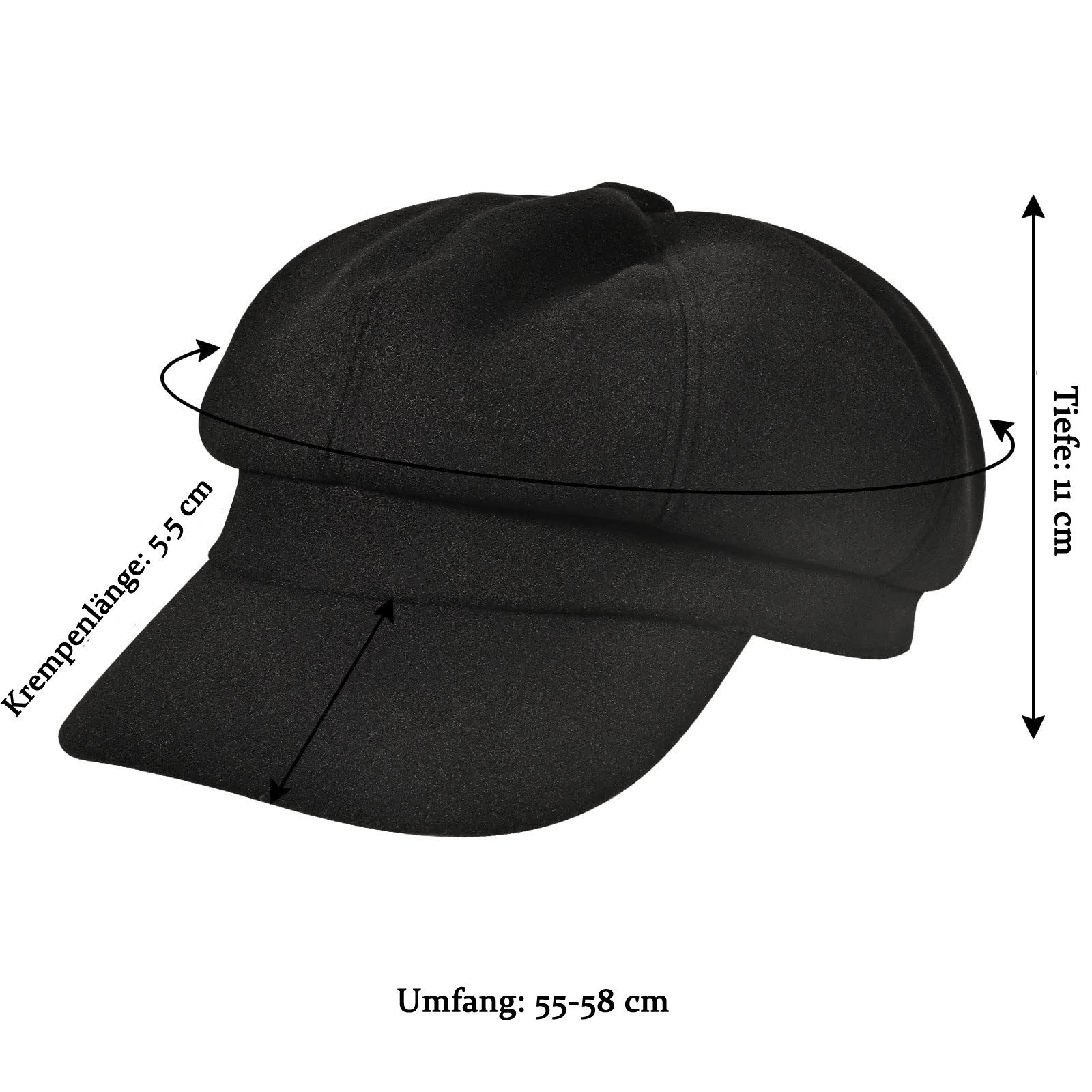 Bextsrack Baskenmütze Schirmmütze Barett Cap Ballonmütze mit Visier für Vier Jahreszeiten