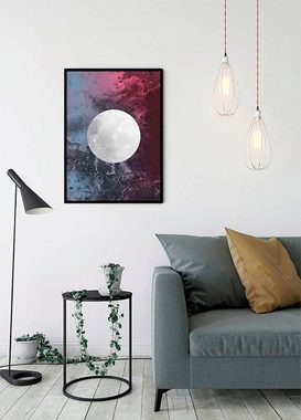 Komar Poster Solum Luna, Abstrakt (1 St), Kinderzimmer, Schlafzimmer, Wohnzimmer