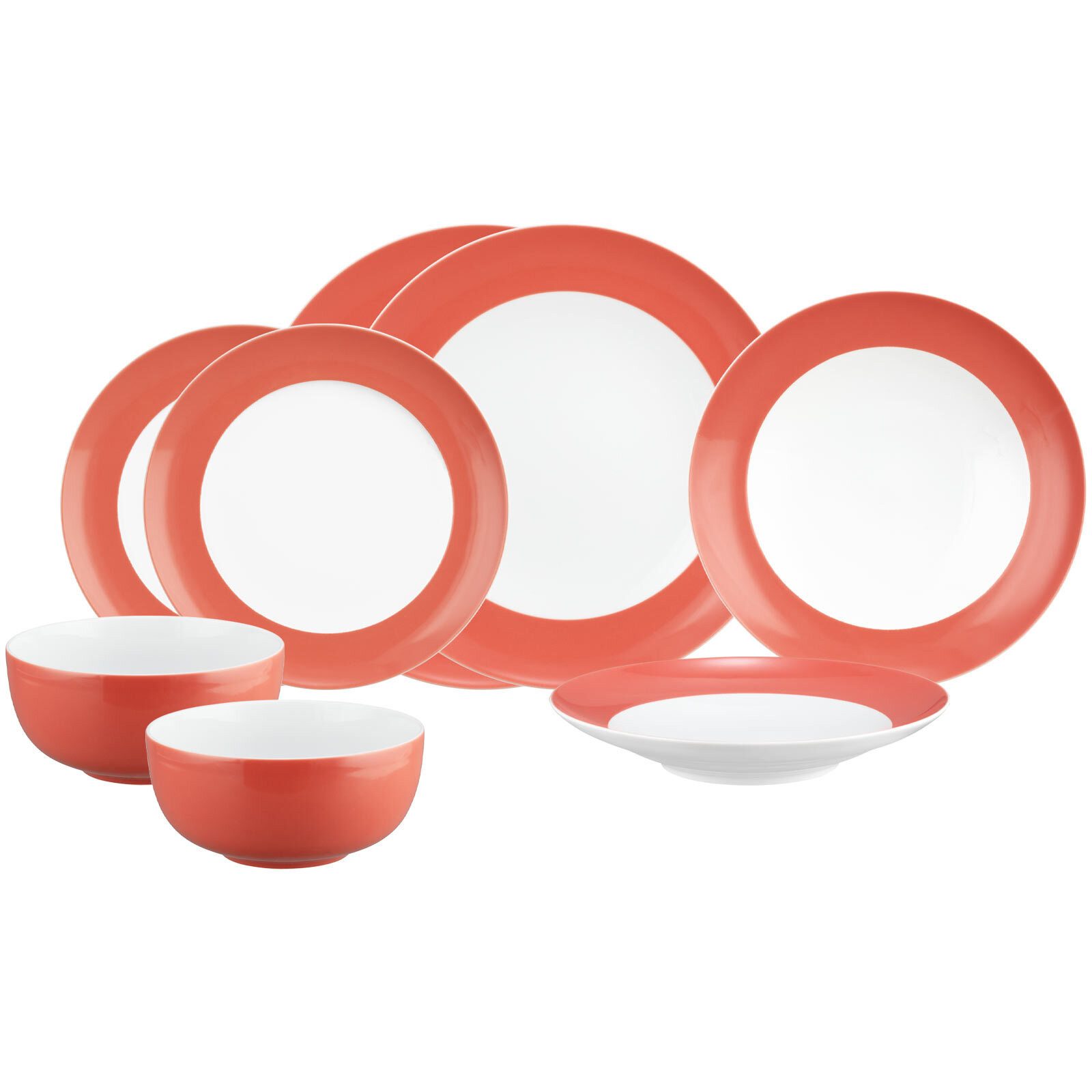 Seltmann Weiden Kombiservice Liberty Pure Colors Einsteiger-Set 8er Set (8-tlg), 2 Personen, Porzellan