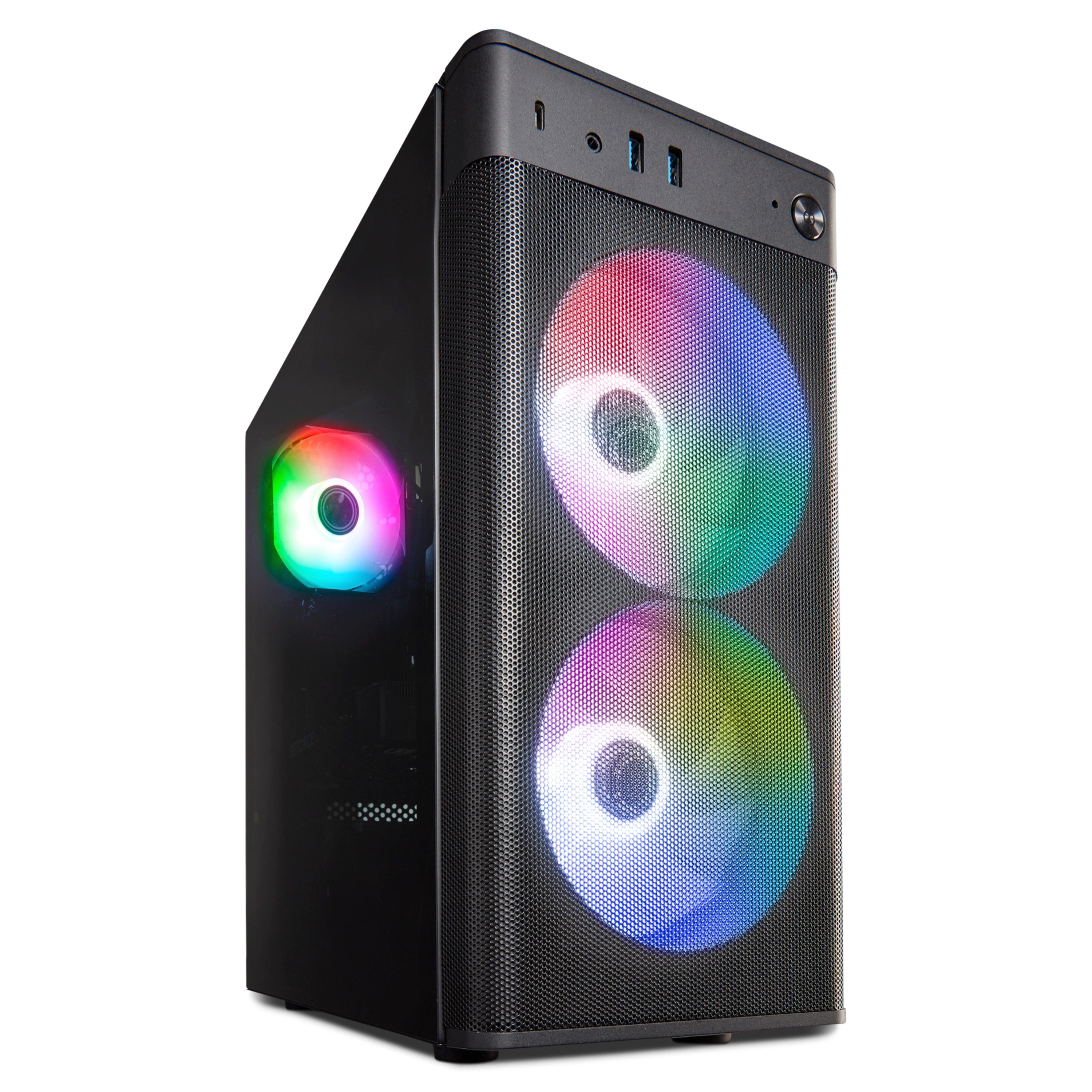 ERAZER Core Gaming PC ERAZER Recon E45 (MD35360) Gaming-PC (AMD Ryzen 5 5500, Nvidia Geforce RTX 4060, 16 GB RAM, 1000 GB SSD, RECON_E45)