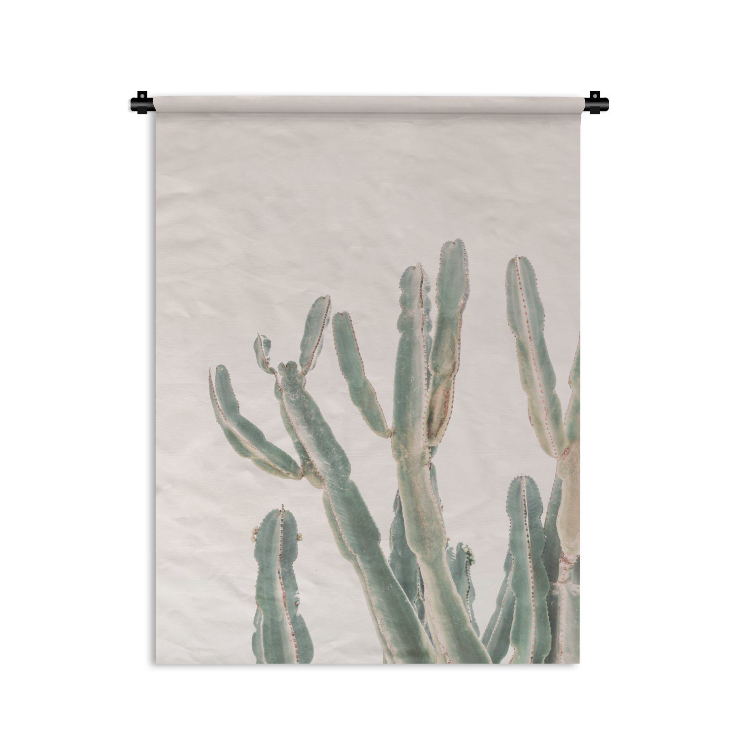 MuchoWow Wanddekoobjekt Kaktus - Schlafzimmer für - Pflanze Grün Tapisserie, der Deko Wand, - Wohnzimmer, Natur, an