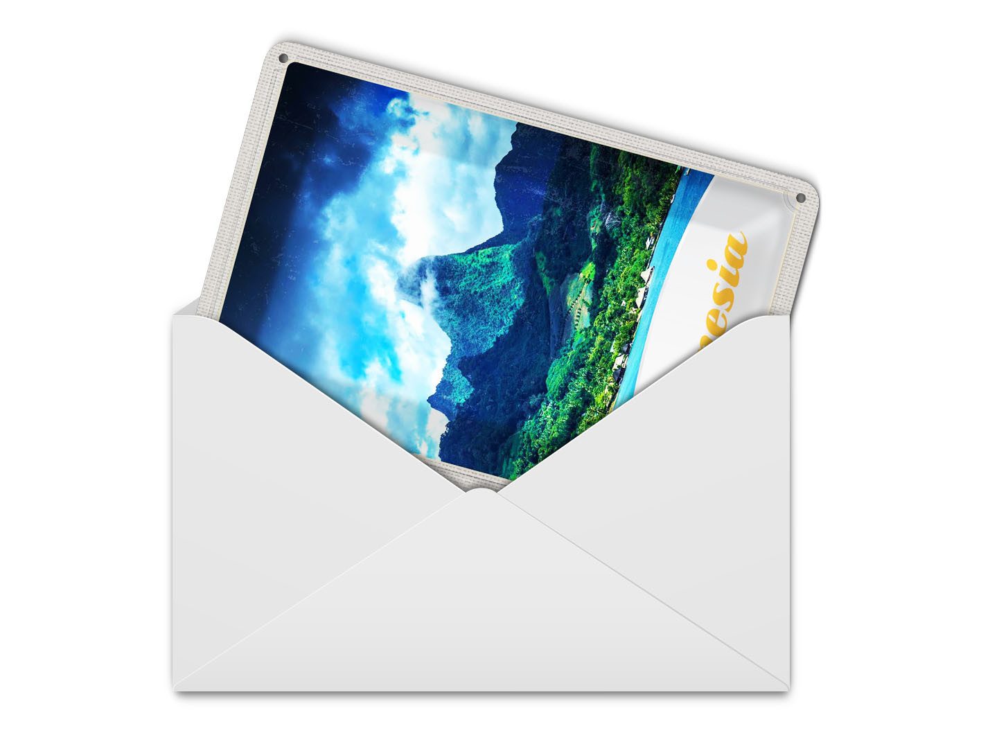 Femer GmbH Postkarte Reise 10x14 cm Polynesien Insel Australien Pazifik, unfrankiert