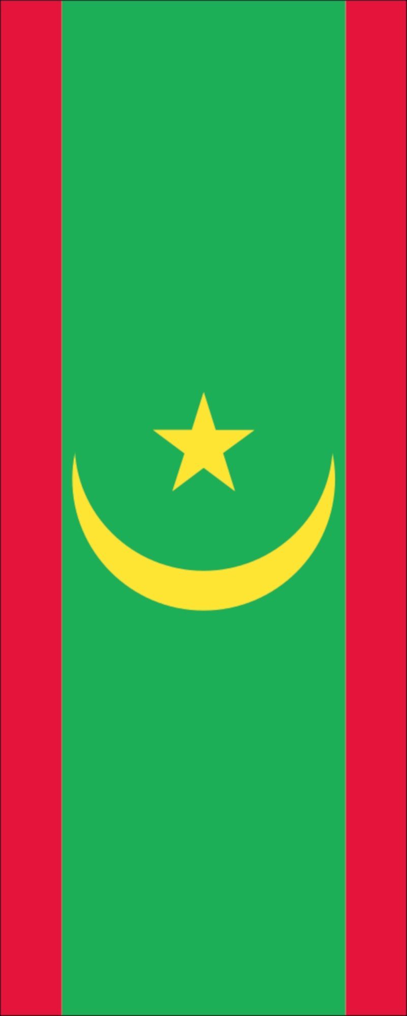 flaggenmeer Flagge Flagge Mauretanien 110 g/m² Hochformat