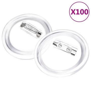 vidaXL Button Set Button-Set mit Anstecknadel 100 Stk. Acryl 44 mm