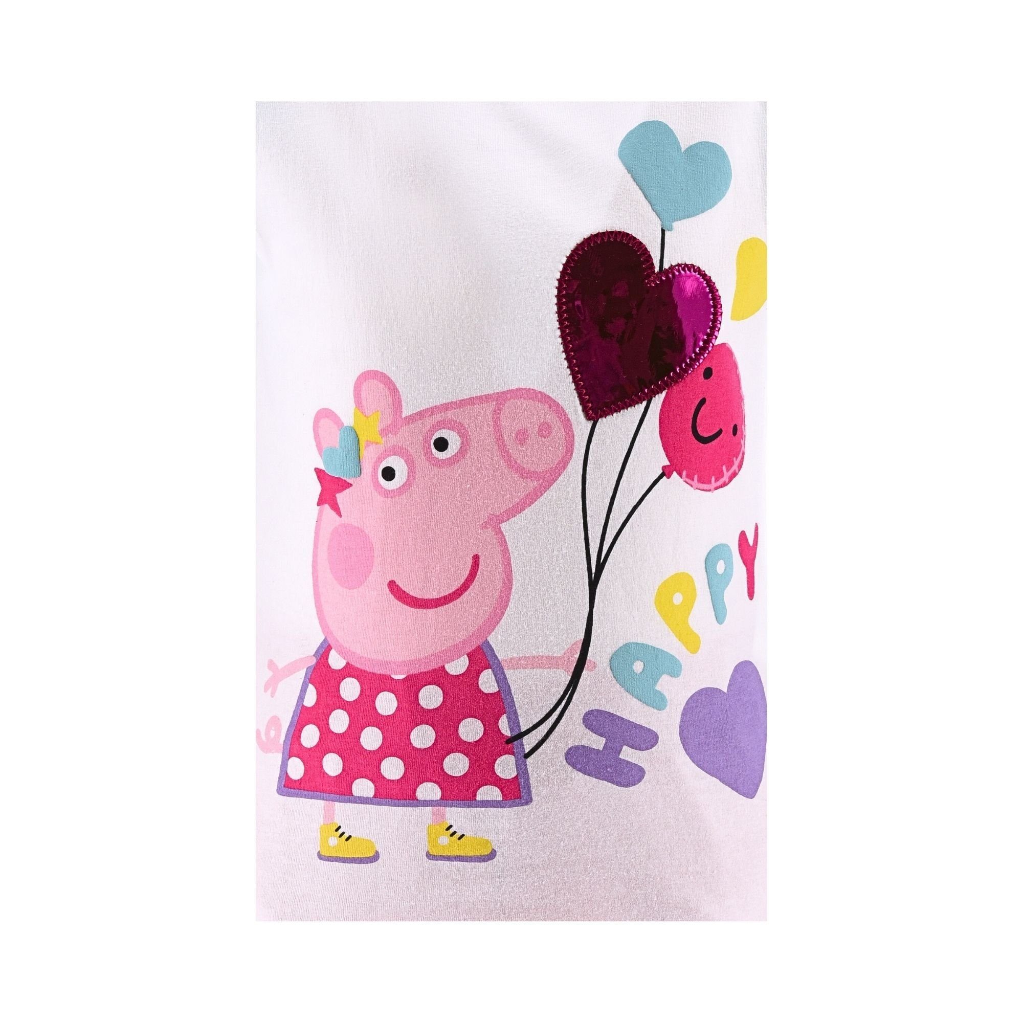 (2-tlg) 98 Peppa Gr. cm & Shorts Wutz Peppa Pig 116 - T-Shirt Mädchen Sommeroutfit Pink