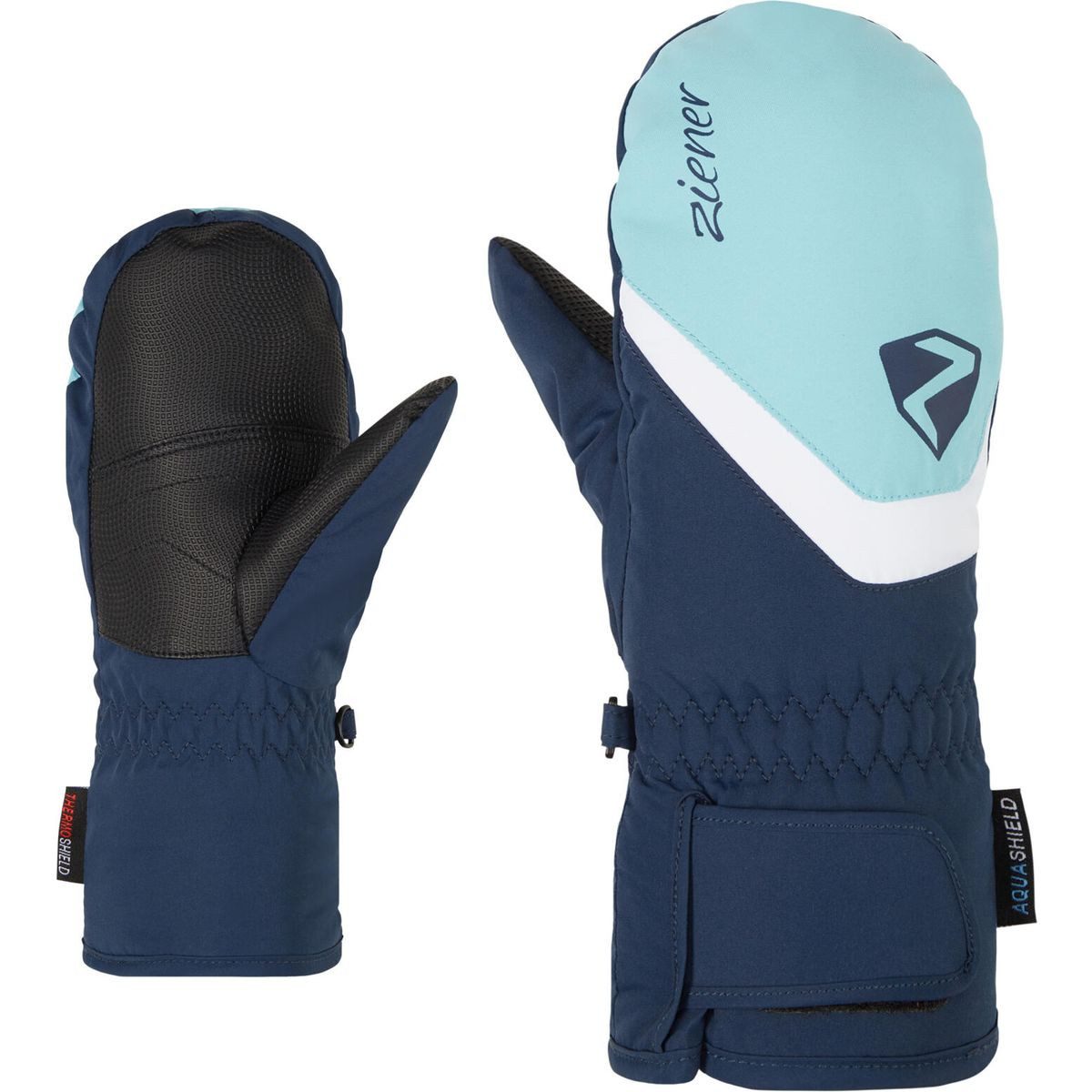 Ziener Skihandschuhe Loriano-z AS Mitten Glove Junior Unisex Warme, wind- und wasserdichte Skihandschuhe für Kinder mit