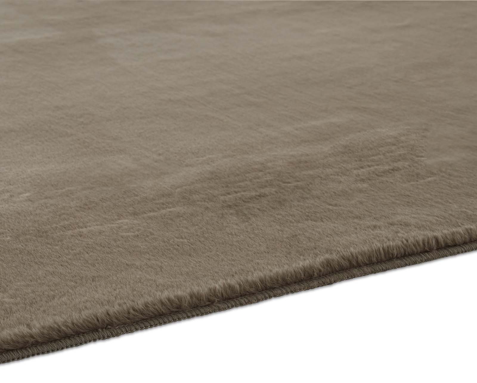 TaraCarpet Teppich Hasenfell Bora Soft, rechteckig, Höhe: 14 mm, Hasenfell taupe Wohnzimmer Schlafzimmer Esszimmer 60X90