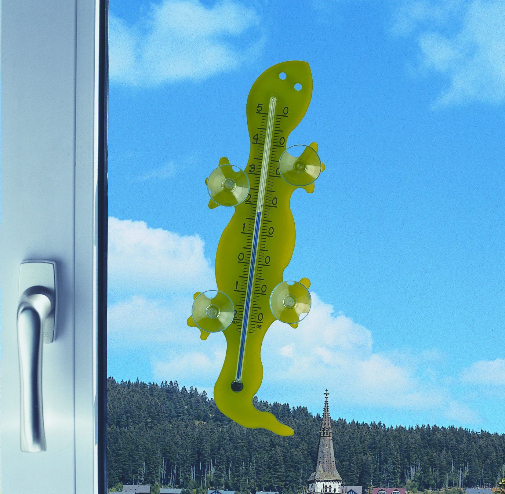 TFA Dostmann Fensterthermometer TFA 14.6018 Analoges Fensterthermometer GECKO