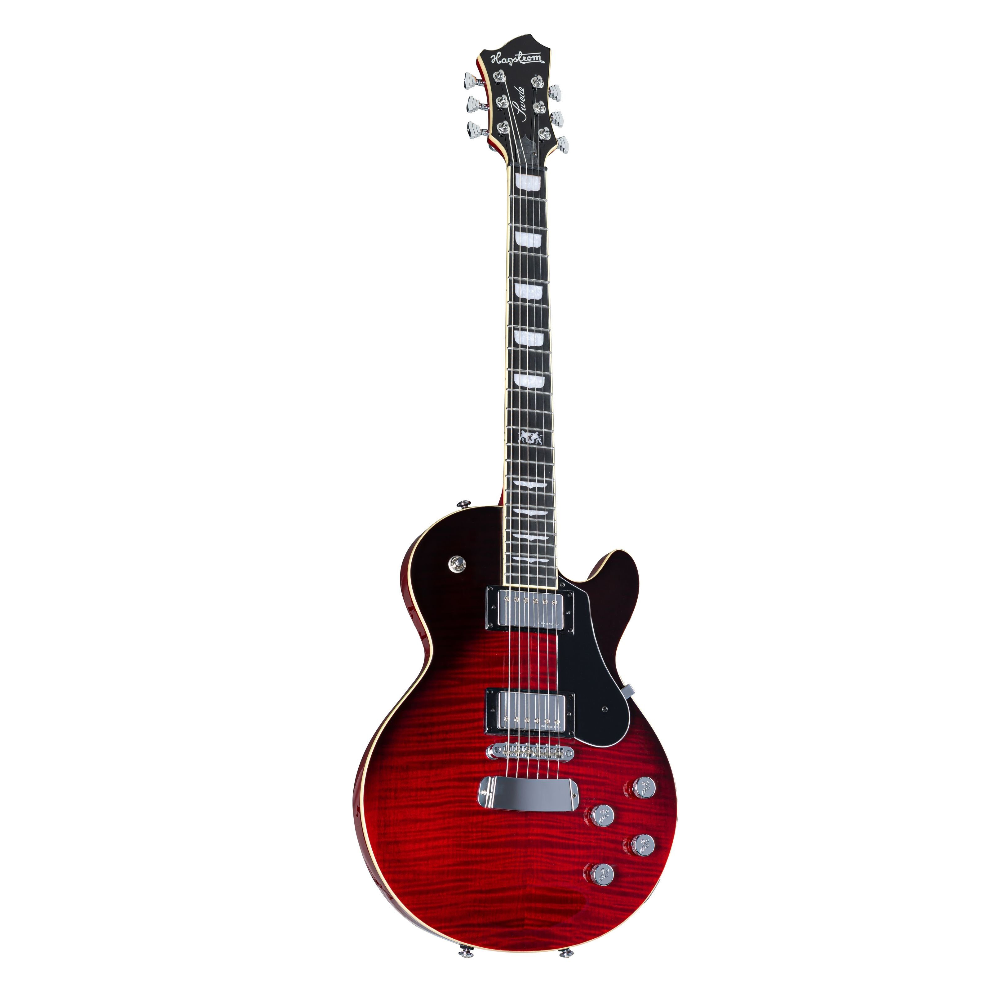 Hagstrom E-Gitarre, Электрогитары, Single Cut Modelle, Swede Crimson Flame - Single Cut E-Gitarre