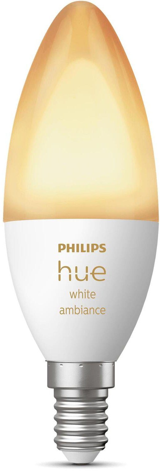 Philips Hue LED-Leuchtmittel White Amb. Einzelpack E14 470lm!, E14, 1 St., Warmweiß, CCT-Farbtemperatursteuerung - warmweiß bis tageslichtweiß