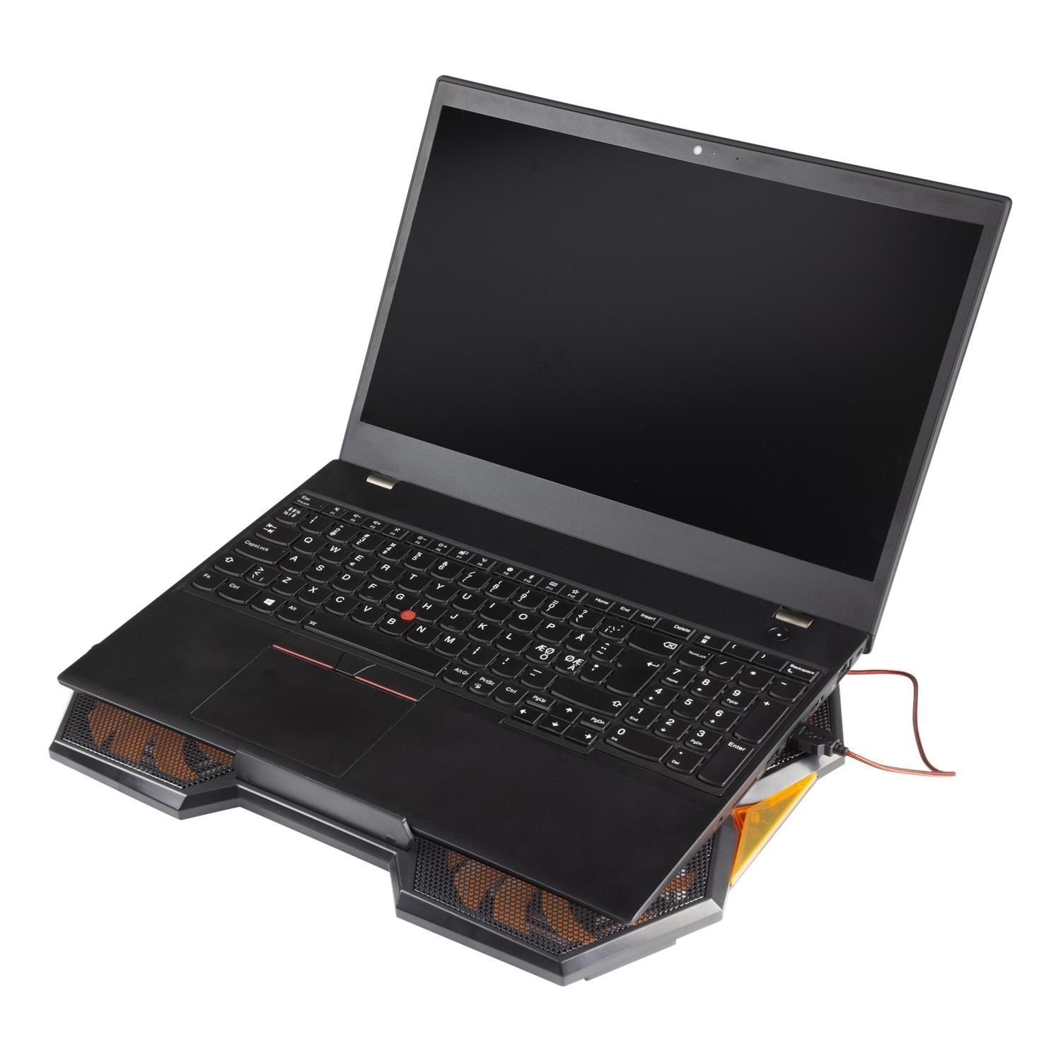 DELTACO Computer-Kühler Laptop-Kühler (1000-1300 U/min, Jahre Herstellergarantie Lüfter, inkl. 5 2xUSB), 5x140mm