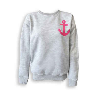 Sonia Originelli T-Shirt Sweatshirt "Anker" Maritim Druck Damen Unifarben Pullover geeignet für: Damen