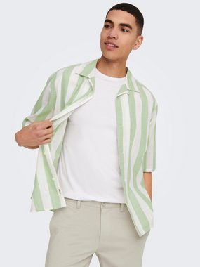 ONLY & SONS Kurzarmhemd ONSTES RLX CTN SLUB STRIPE SS SHIRT