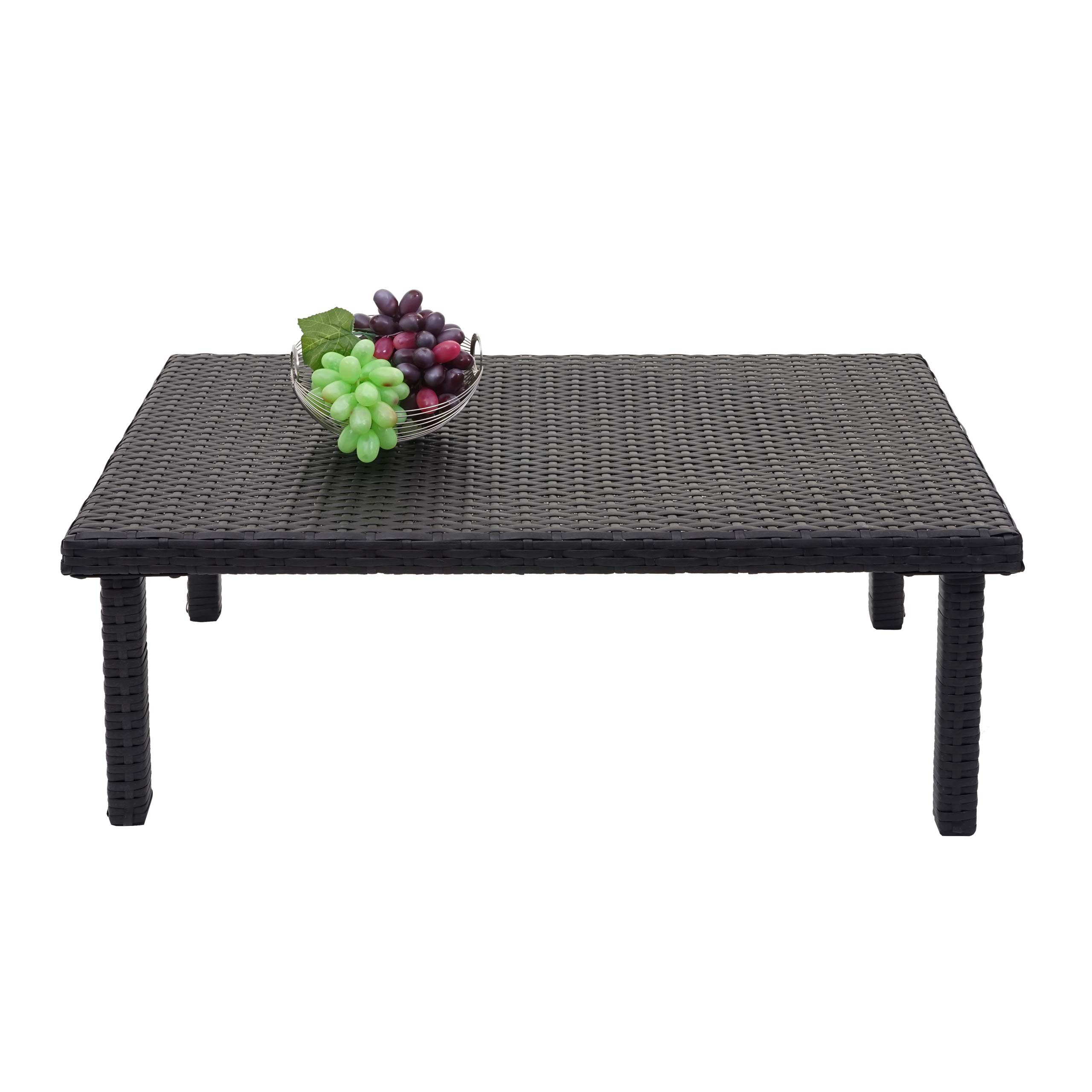 nicht Neigt schwarz extra Fasern Gartentisch MCW zum für Tischplatte MCW-G16-CT, Stabilität, Verstärkte