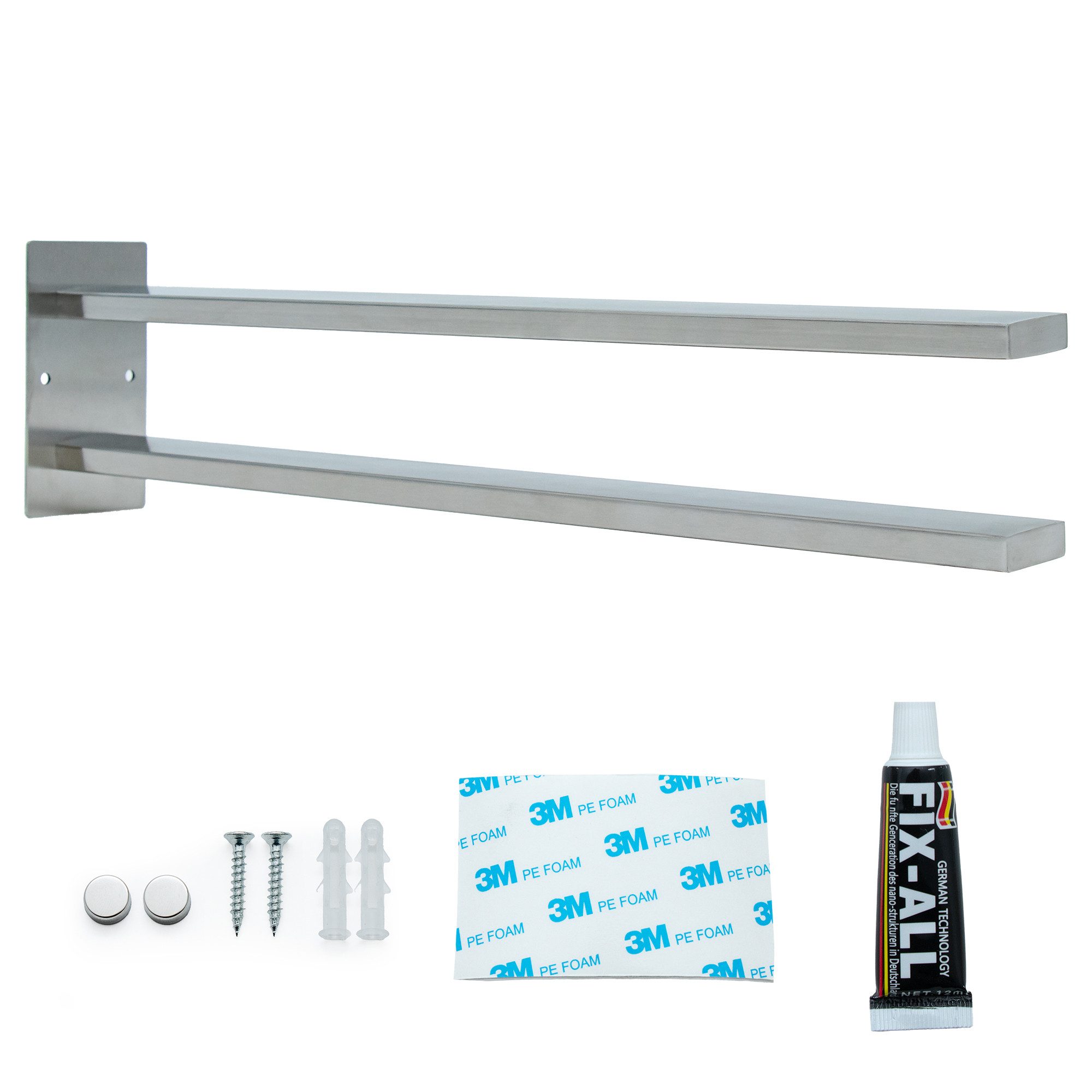 Intirilife Handtuchhalter, Handtuchhalter Edelstahl zum Kleben und Bohren 2 günstig online kaufen