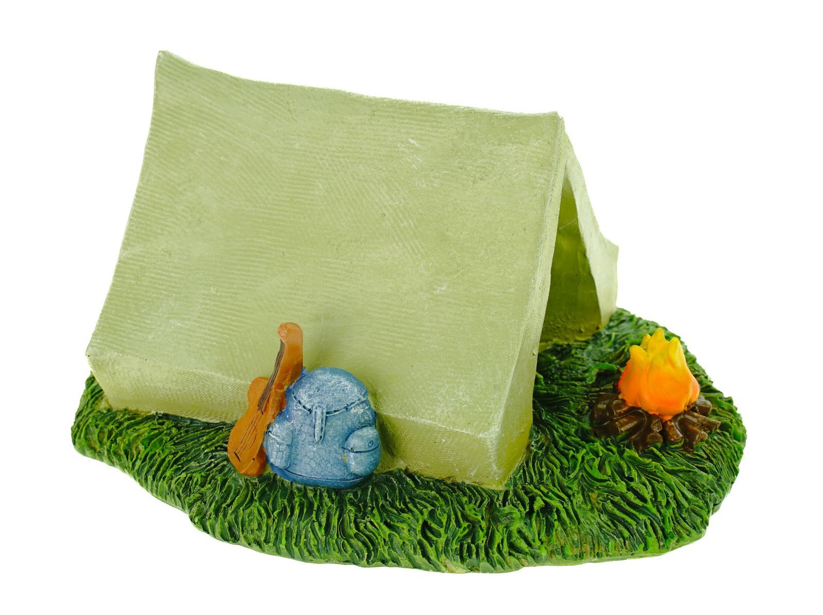 Udo Schmidt Bremen...das Original Spardose Spardose Zelt grün 16 cm Polyresin Sparschwein wandern Urlaub campen