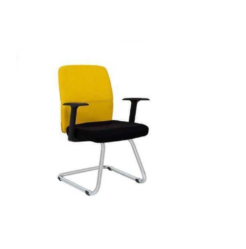 JVmoebel Bürostuhl Modern Luxus Polster Stühle Gelb Designer Möbel Textil Lehnstuhl Neu (1 St), Made in Europa