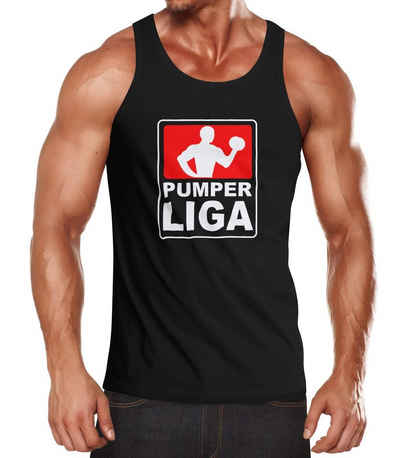 MoonWorks Tanktop Herren Tanktop Pumper Liga Fitness Gym Bodybuilder Shirt Muskelshirt Moonworks® mit Print