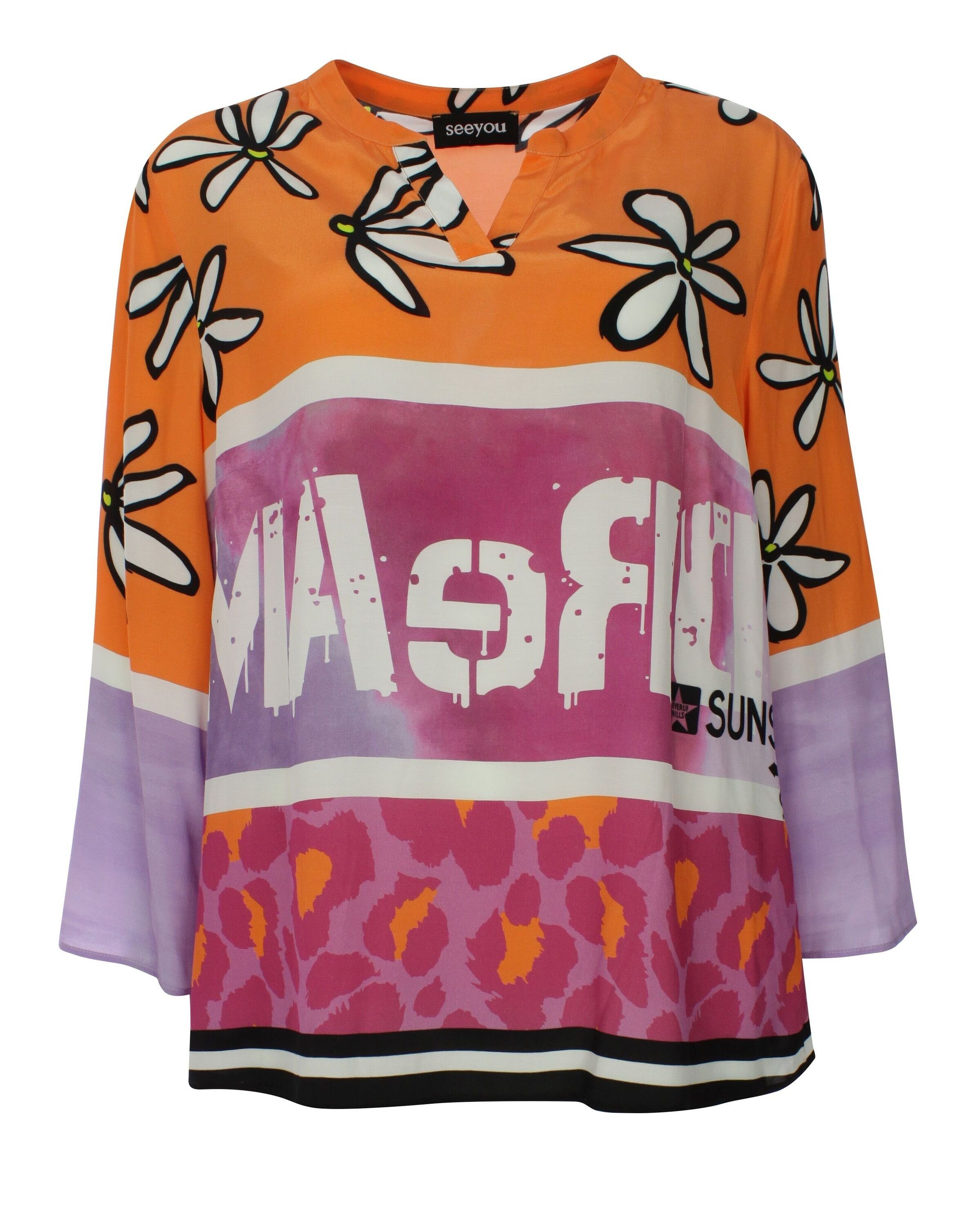 seeyou Langarmbluse mit Allover-Print günstig online kaufen