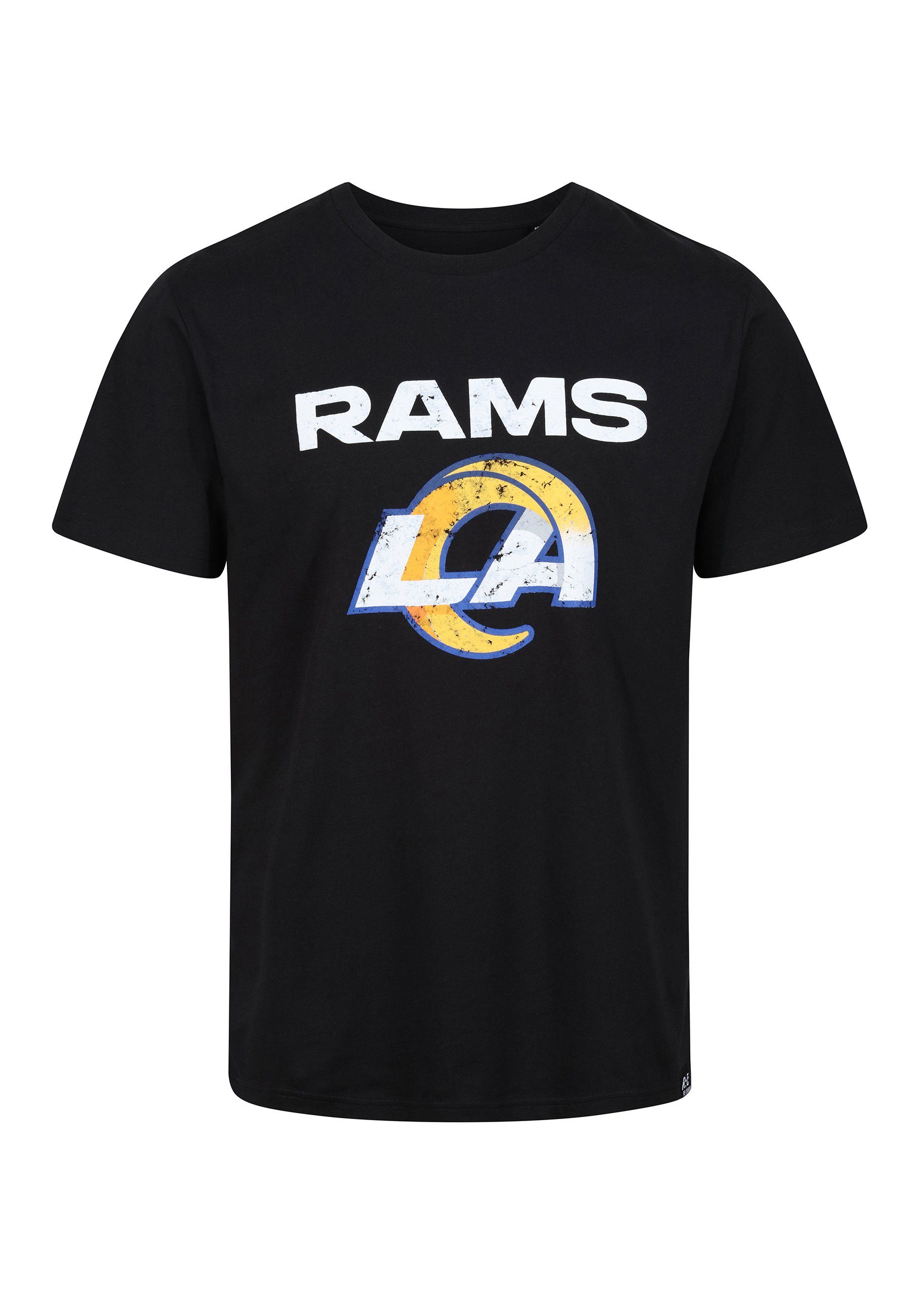 Recovered GOTS zertifizierte RAMS Bio-Baumwolle LOGO NFL T-Shirt