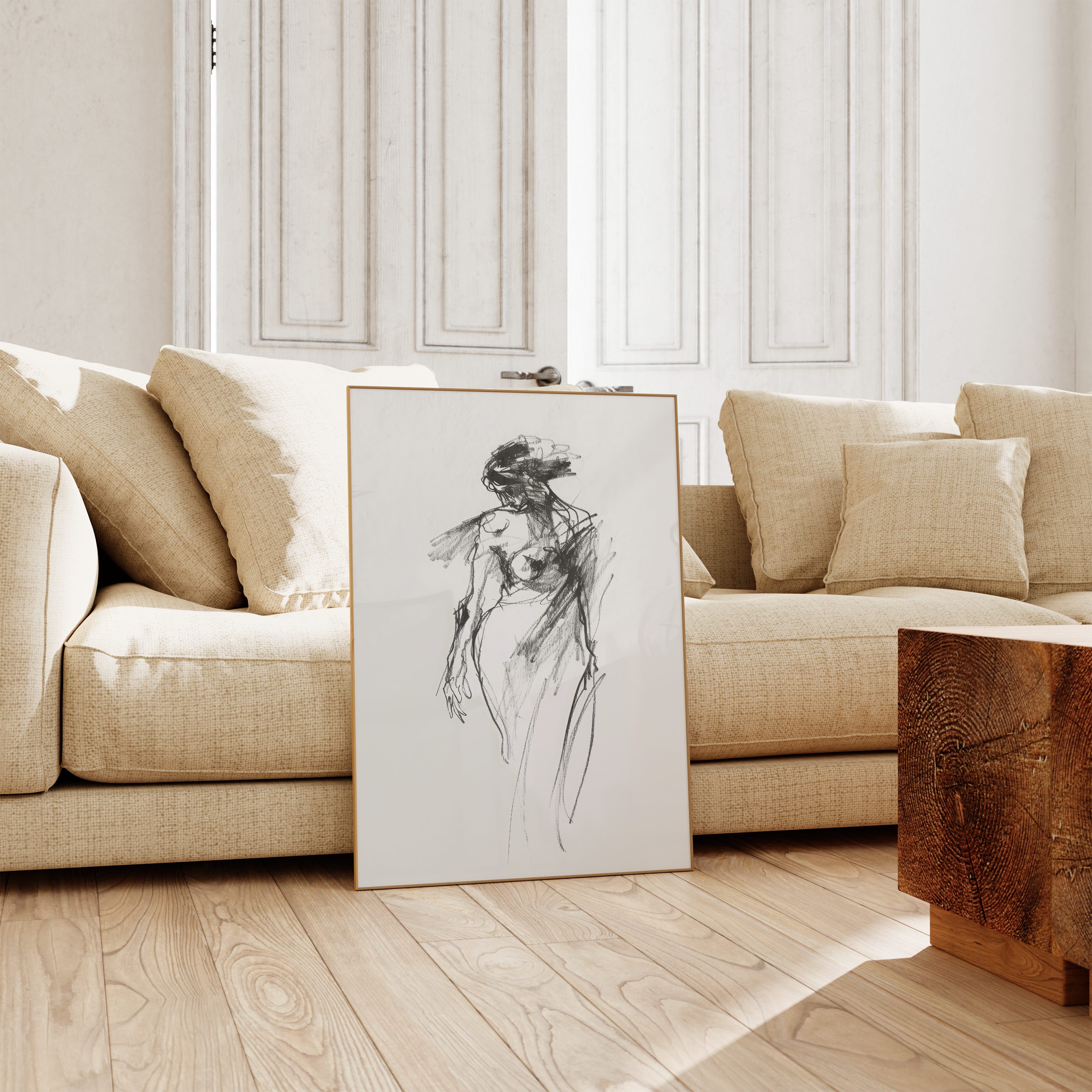 JUSTGOODMOOD Poster Moderne Vintage Kunst Geschenkidee Figuren Blumen Familie Klassische W, C (1 St)
