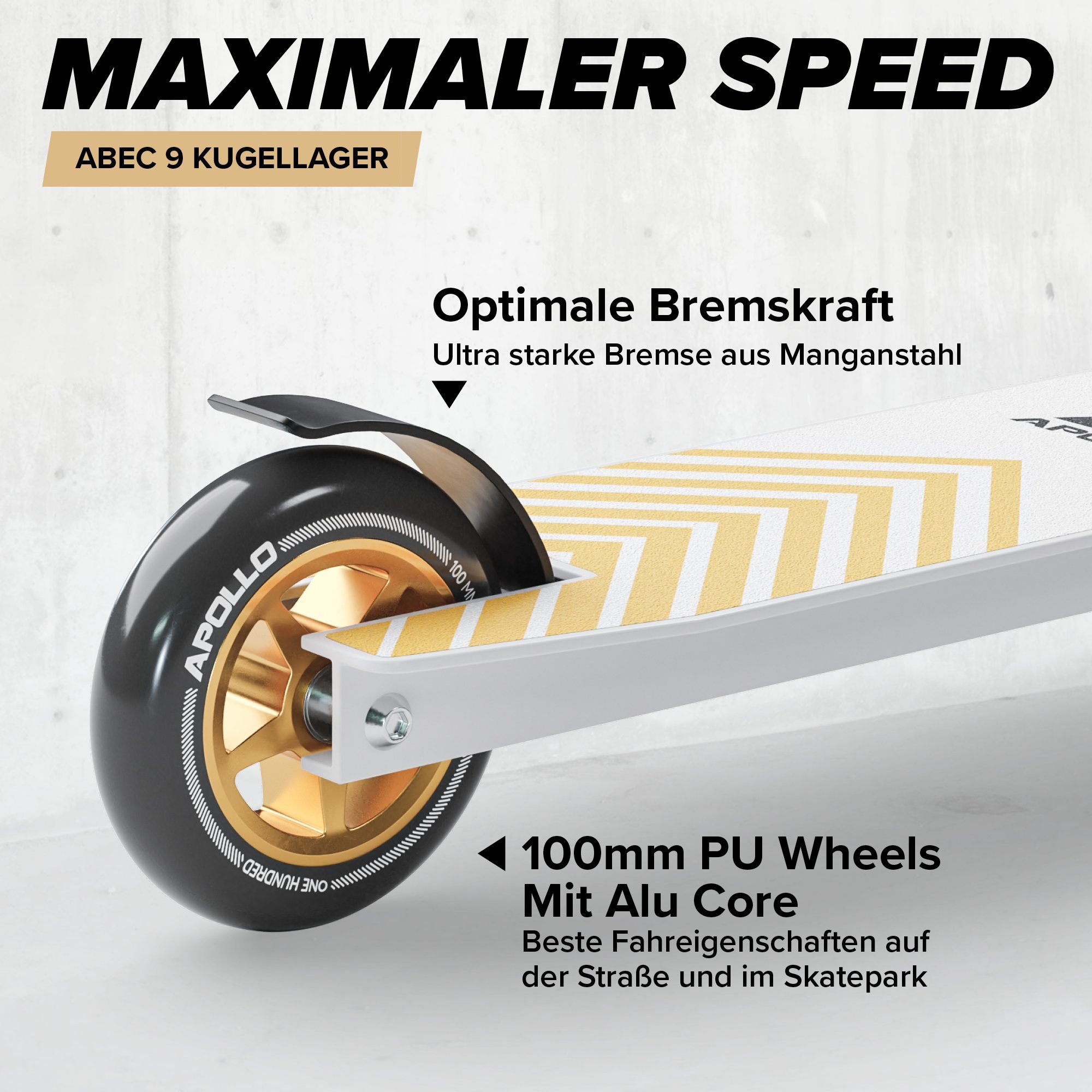 Apollo Stuntscooter Kinder Freestyle Kickscooter Genius Pro, Kinderroller Trick Roller Kinder und Erwachsene – Bild 5 von 5