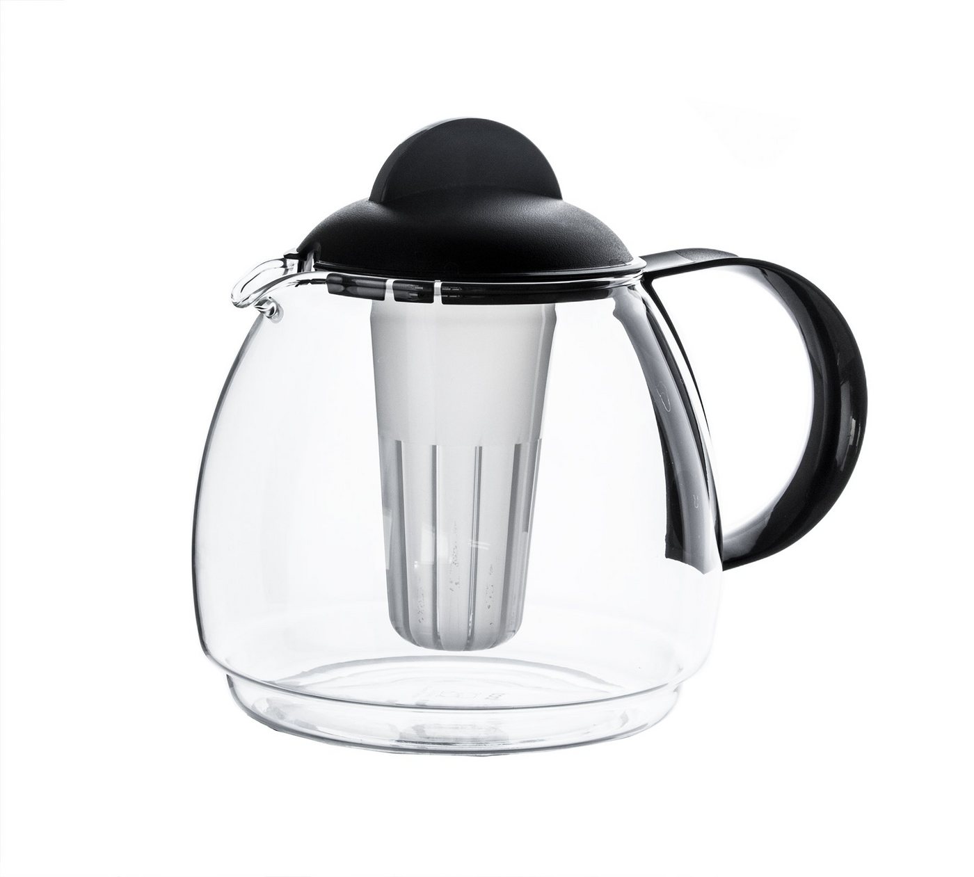 Boral Kanne aus Glas 1,8L groß mit Teesieb Filter Siebeinsatz Mikrowellenkanne, 1.8 l, (Set, 3-St., Kanne + Teesieb + Deckel), Boral Glas, Spülmaschinen Fest, Lebensmittelecht.