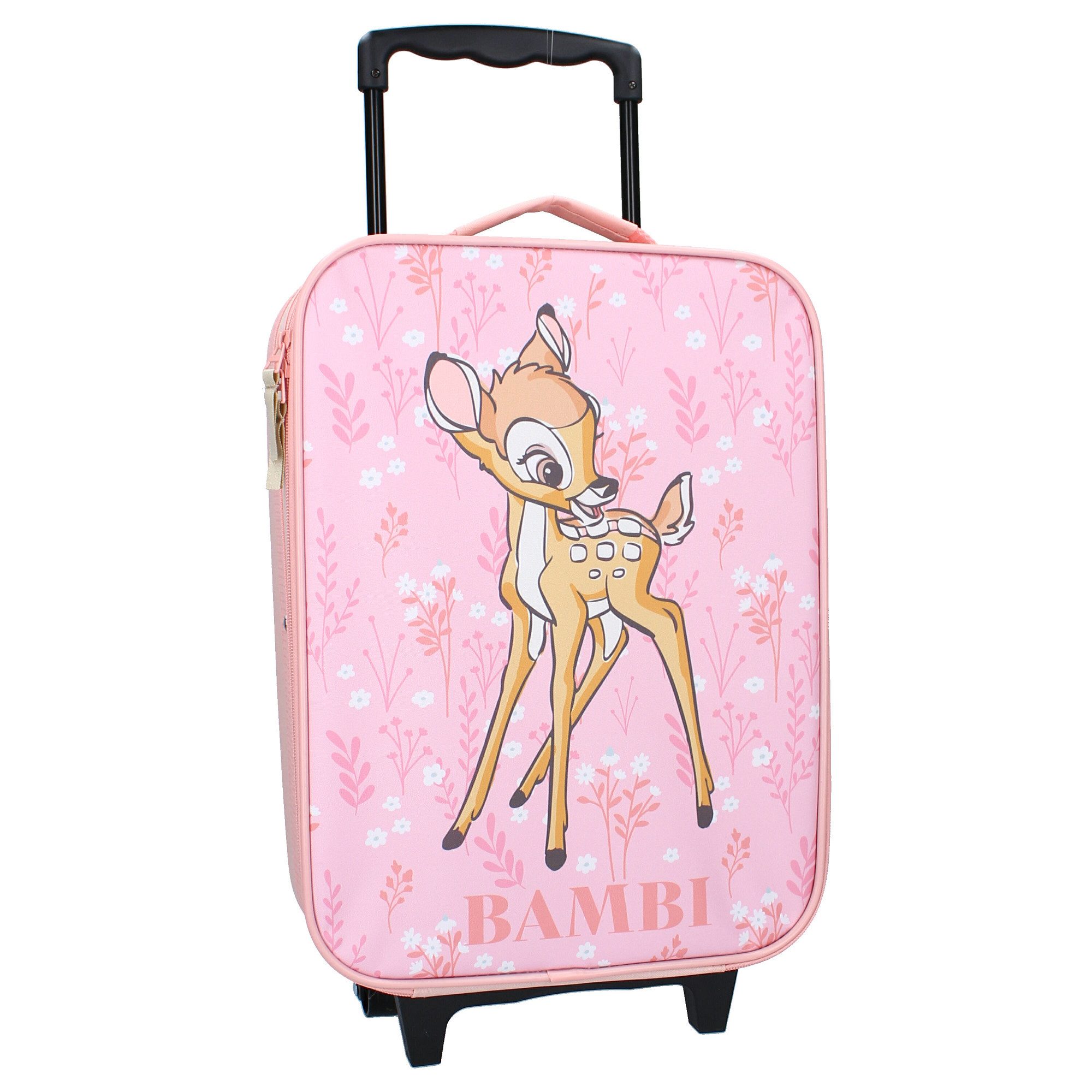 Trolley Trolley Koffer Niedlicher Kinderkoffer mit Rollen und Bambi Design