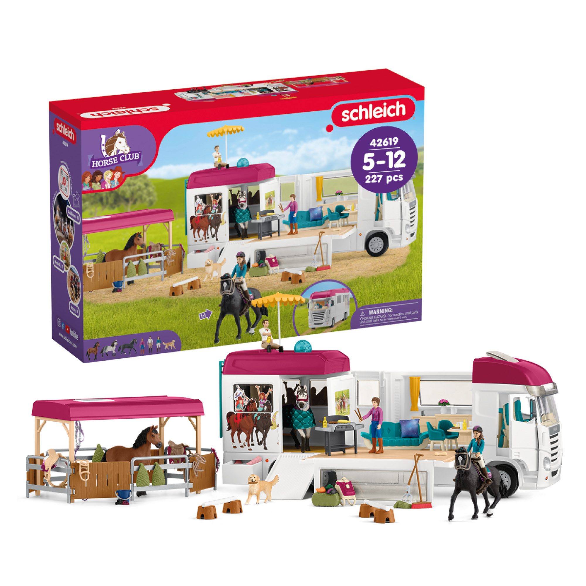 Schleich® Spielwelt HORSE CLUB, Pferdetransporter (42619), Made in Europe