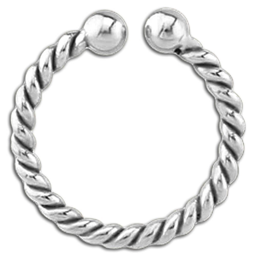 DEARMAMY Snor, septum ring, roestvrij staal, baard, septum, ring, neuspiercing, sieraad, septum, snor hanger voor dames en heren, 6.20X1.50X0.10CM, Roestvrij staal, Geen Edelsteen