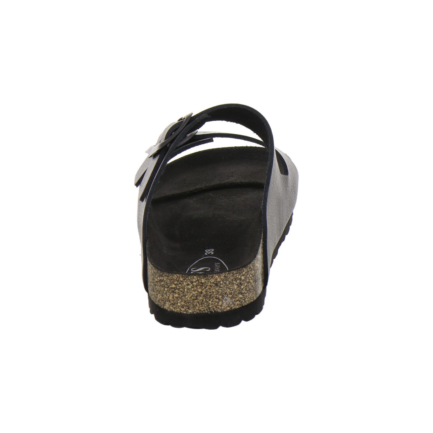 AFS-Schuhe 2510023 Zweischnaller Pantolette für Damen mit Fußbett, bequeme Sandalen aus Leder