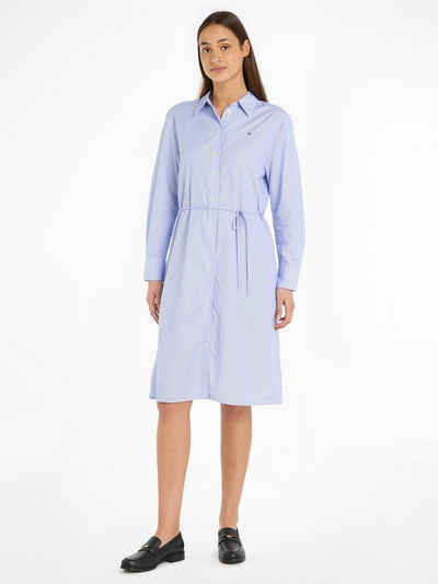 Tommy Hilfiger Shirtkleid ESSENTIAL STP KNEE SHIRT DRESS mit Logoprägung