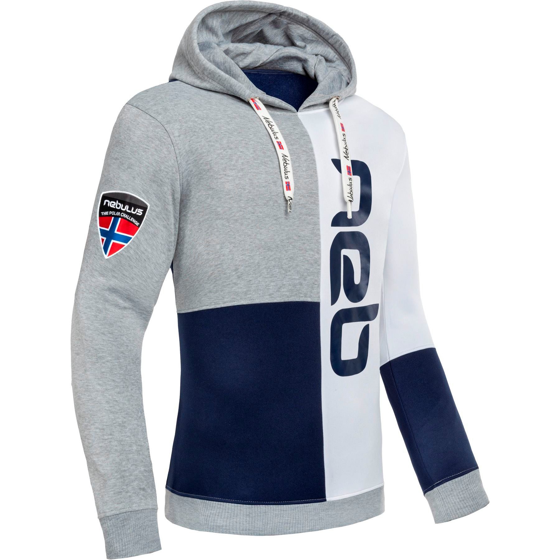 Nebulus Hoodie NEB, P6100 - Herren, navy-weiß-grau, XXL