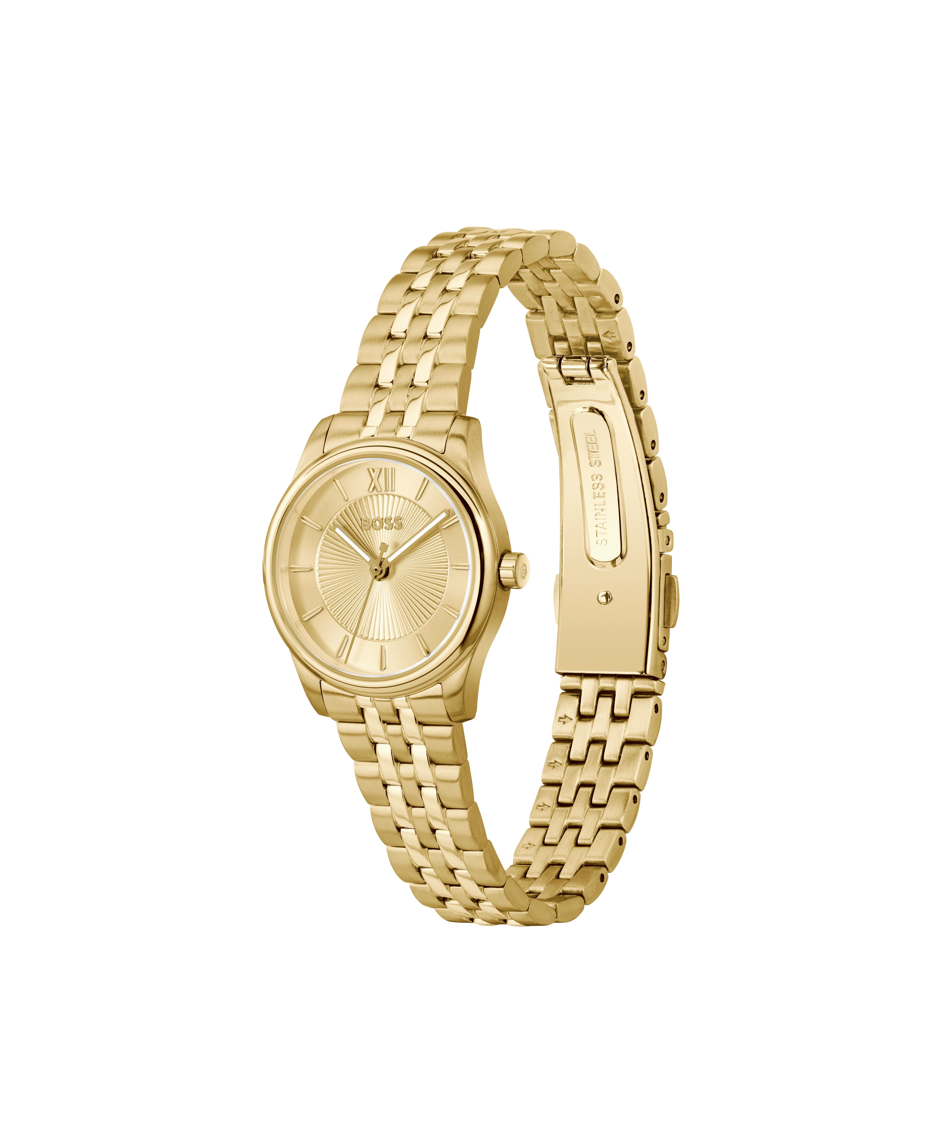 BOSS Quarzuhr GRACEFUL MINA 1502843, Armbanduhr, Damenuhr, Edelstahlarmband günstig online kaufen
