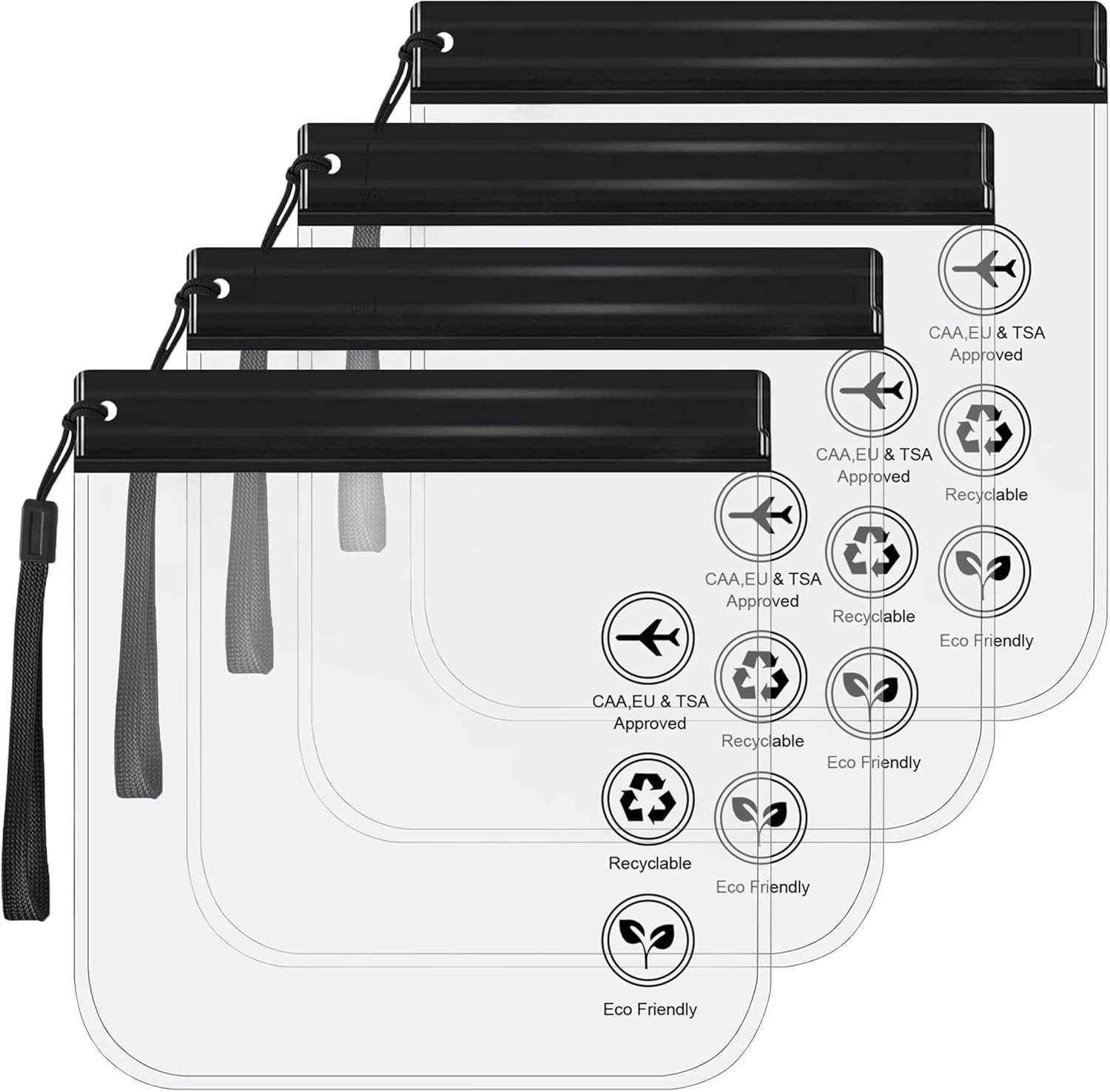 Coonoor Kulturbeutel Beutel Flugzeug Flüssigkeiten Beutel 20x20 cm (1 Liter günstig online kaufen