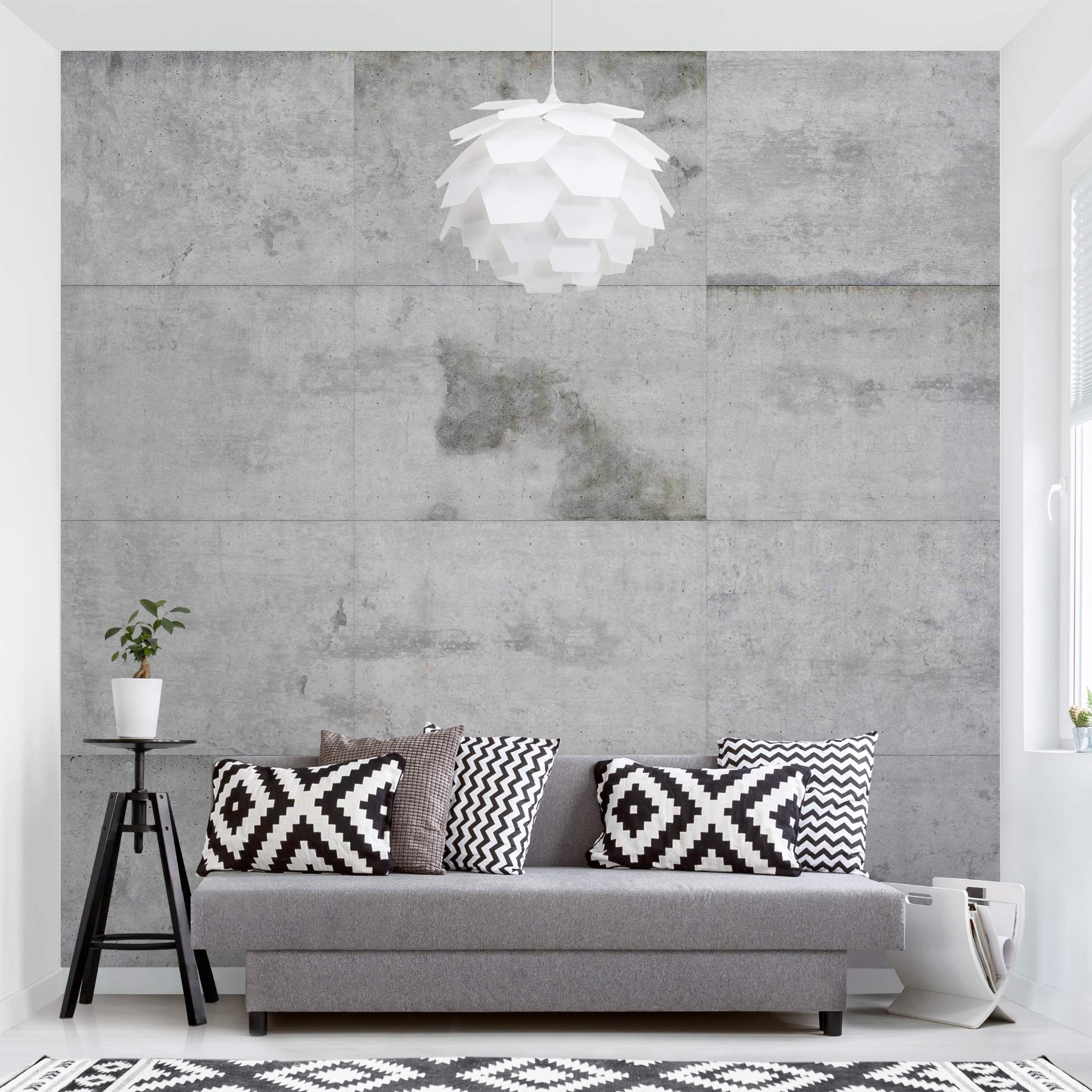 Bilderdepot24 Vliestapete Beton Große Betonplatten Betonoptik günstig online kaufen