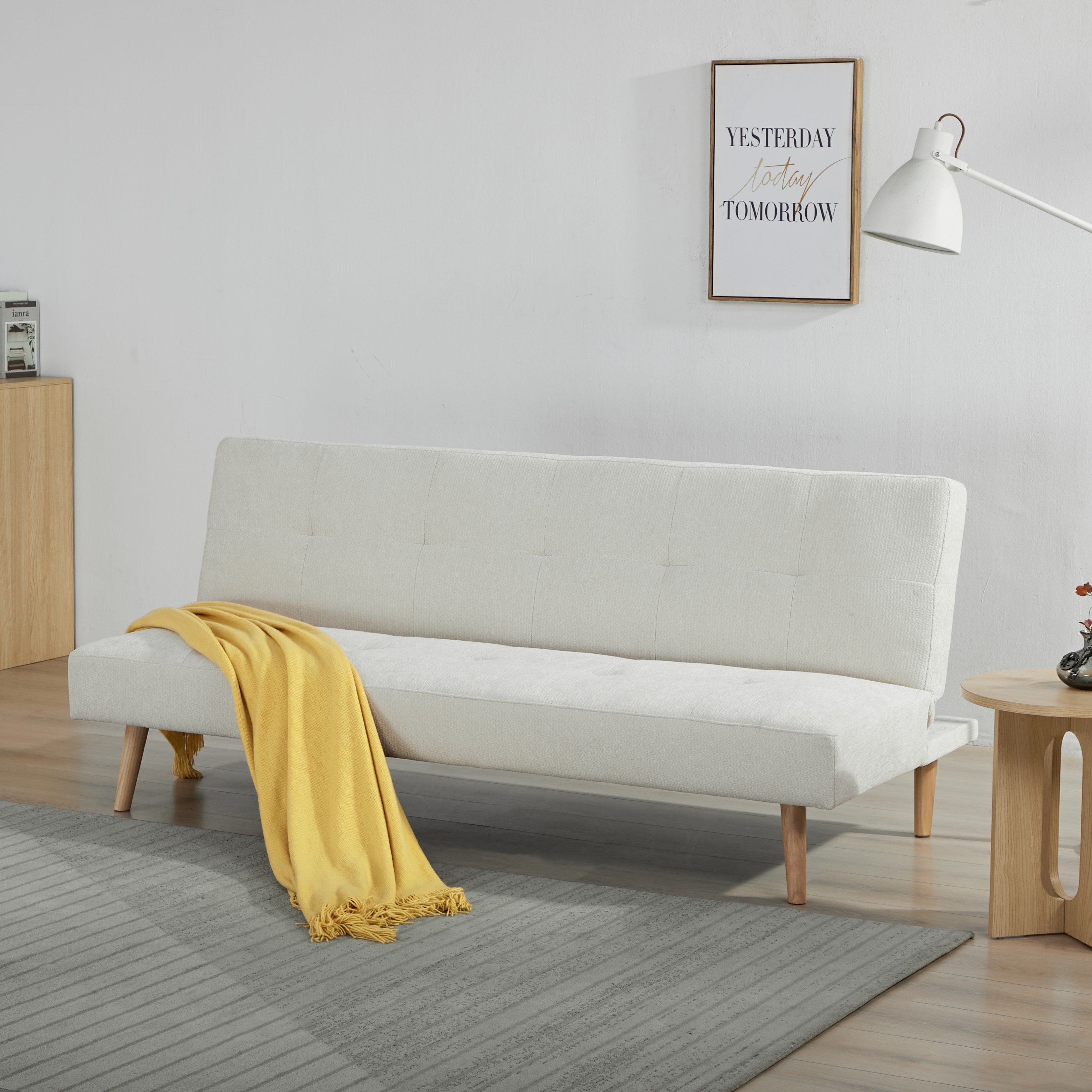 SteeLong Sofa Modernes Kabriolettsofabett mit Kiefernholzrahmen, Schlafsofa, 1 Teile, Hochwertiger getufteter Stoff, multifunktional für Wohnzimmer