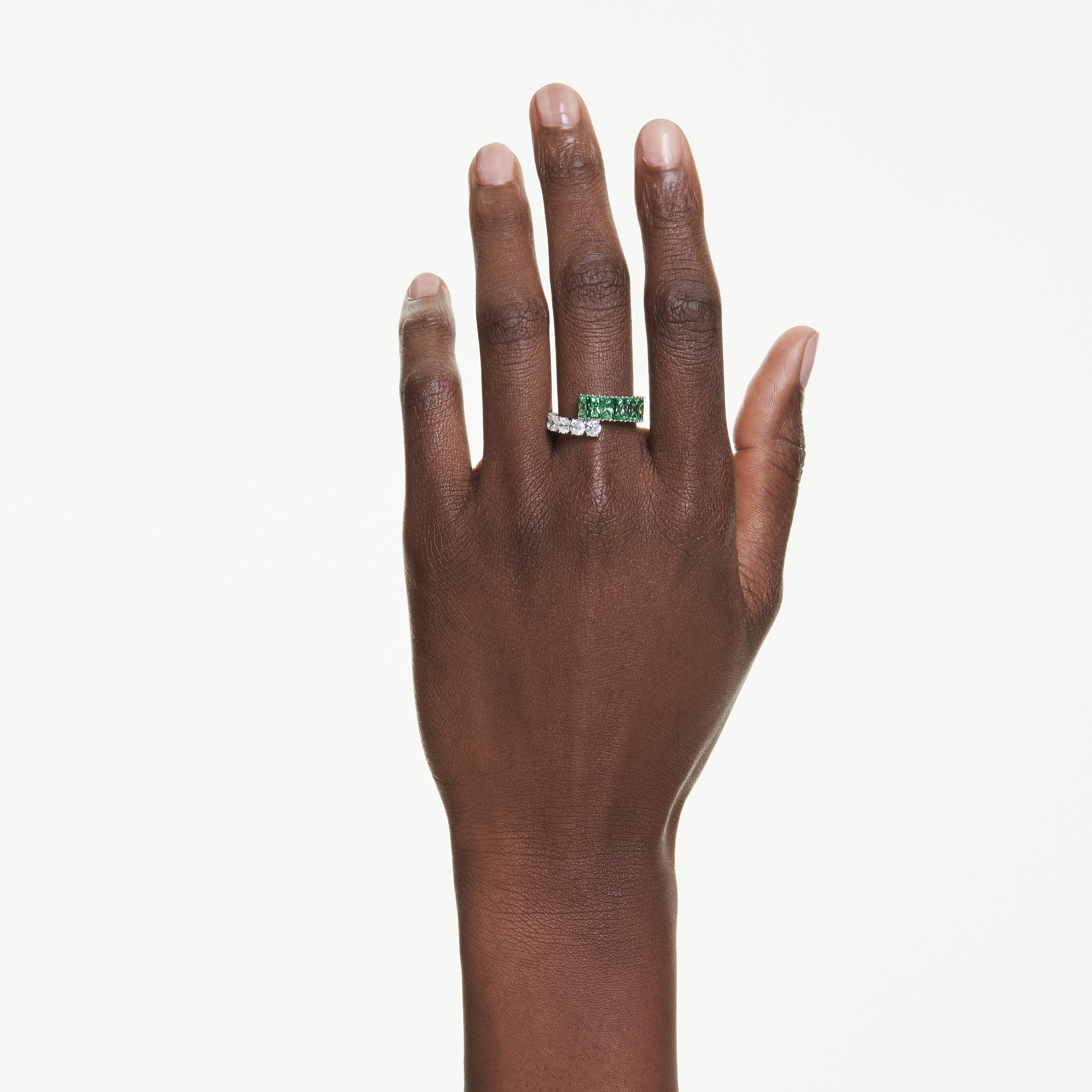 Swarovski Fingerring Schmuck Geschenk Matrix Ring, mit Swarovski® Kristall, Zirkonia (synth)