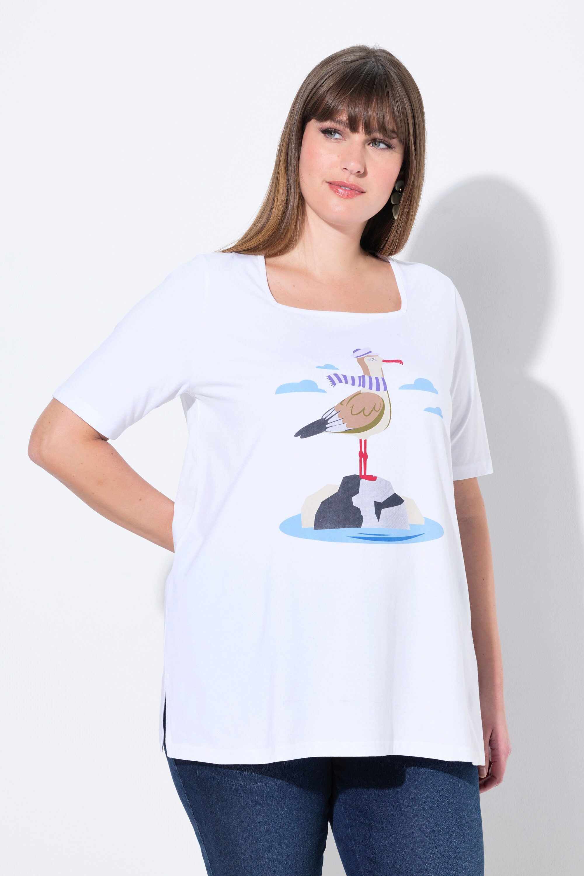 Ulla Popken T-Shirt T-Shirt Möwe Classic günstig online kaufen