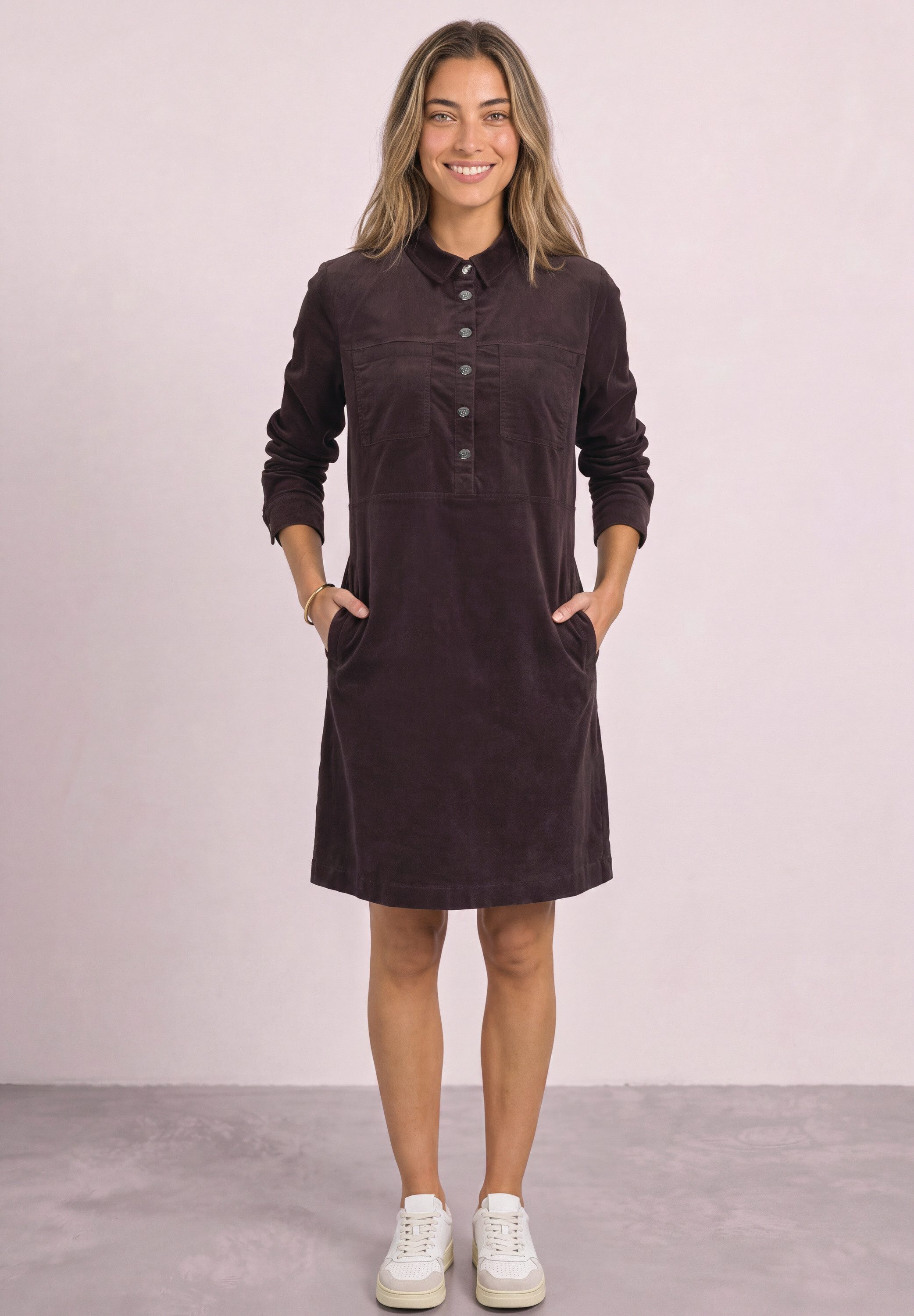 STREET ONE Midikleid in Cord-Optik