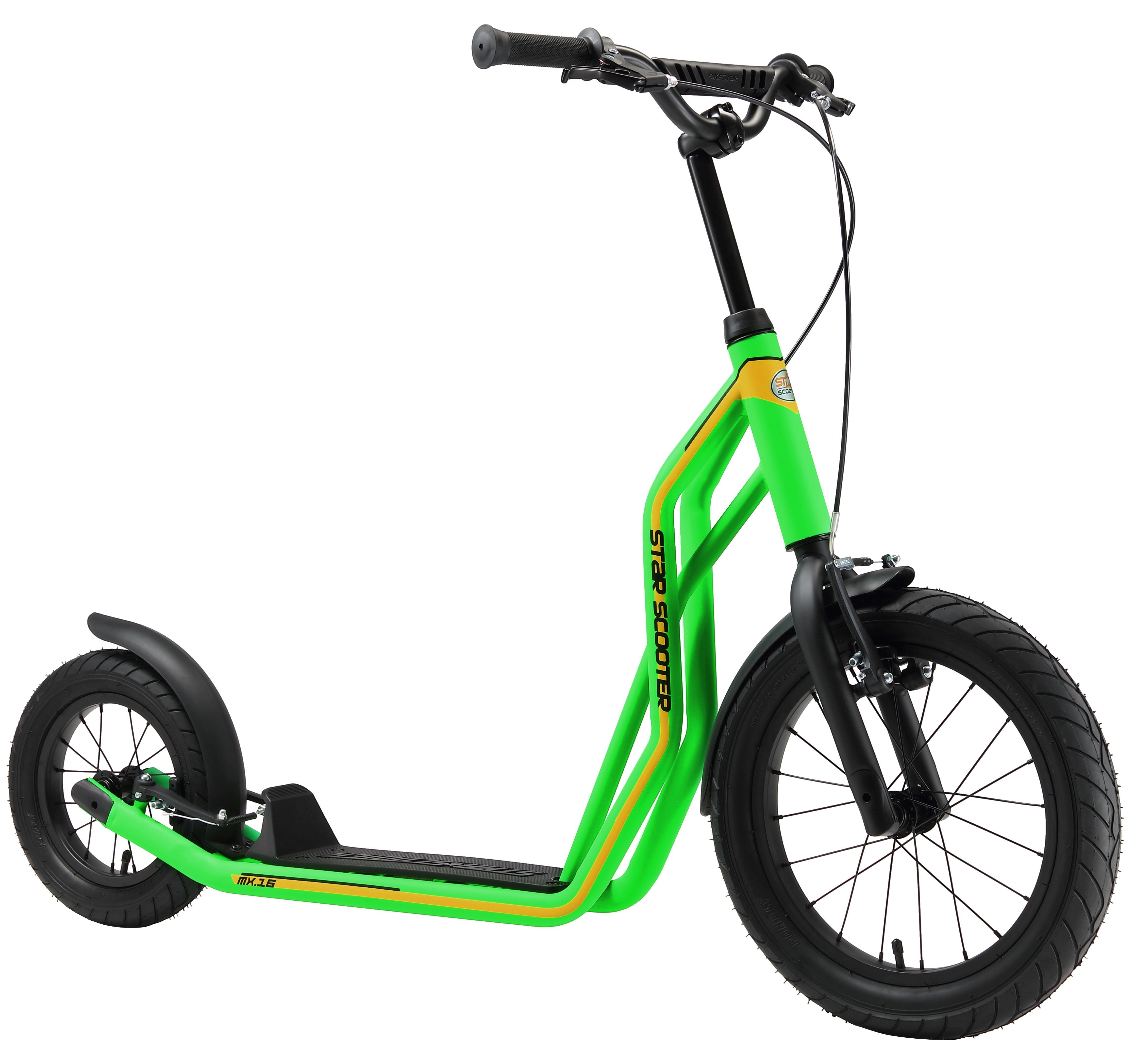 Star-Scooter Cityroller 16 Zoll, ab 8 Jahre, Kinder City Roller ab 140 cm, Jungen, Mädchen, Höhenverstellbar, Seitenständer