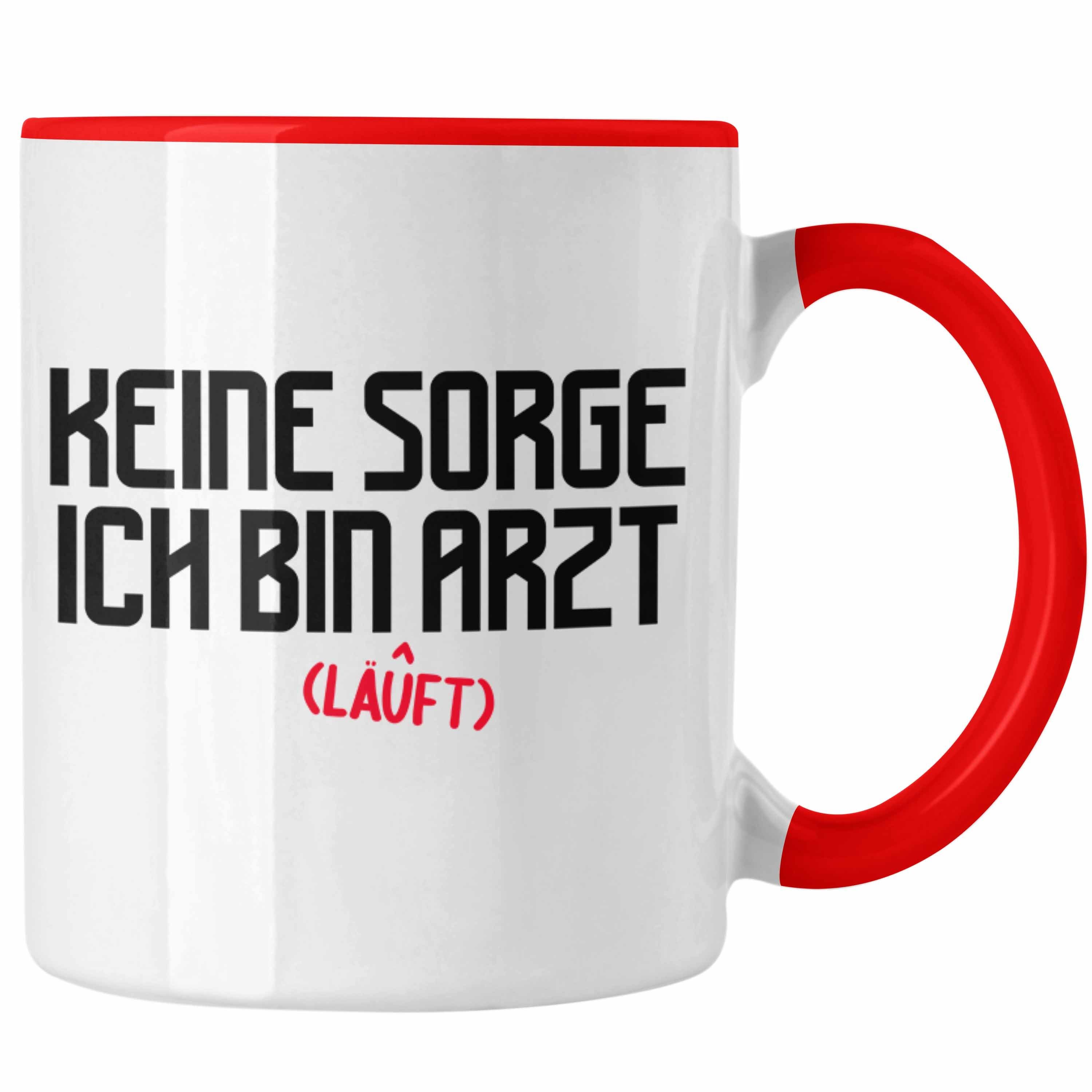 Trendation Tasse Trendation - Arzt für Krankenhaus Tasse Rot Männer Geschenk Lustig Geschenkidee Ärzte Arzt Kaffeetasse