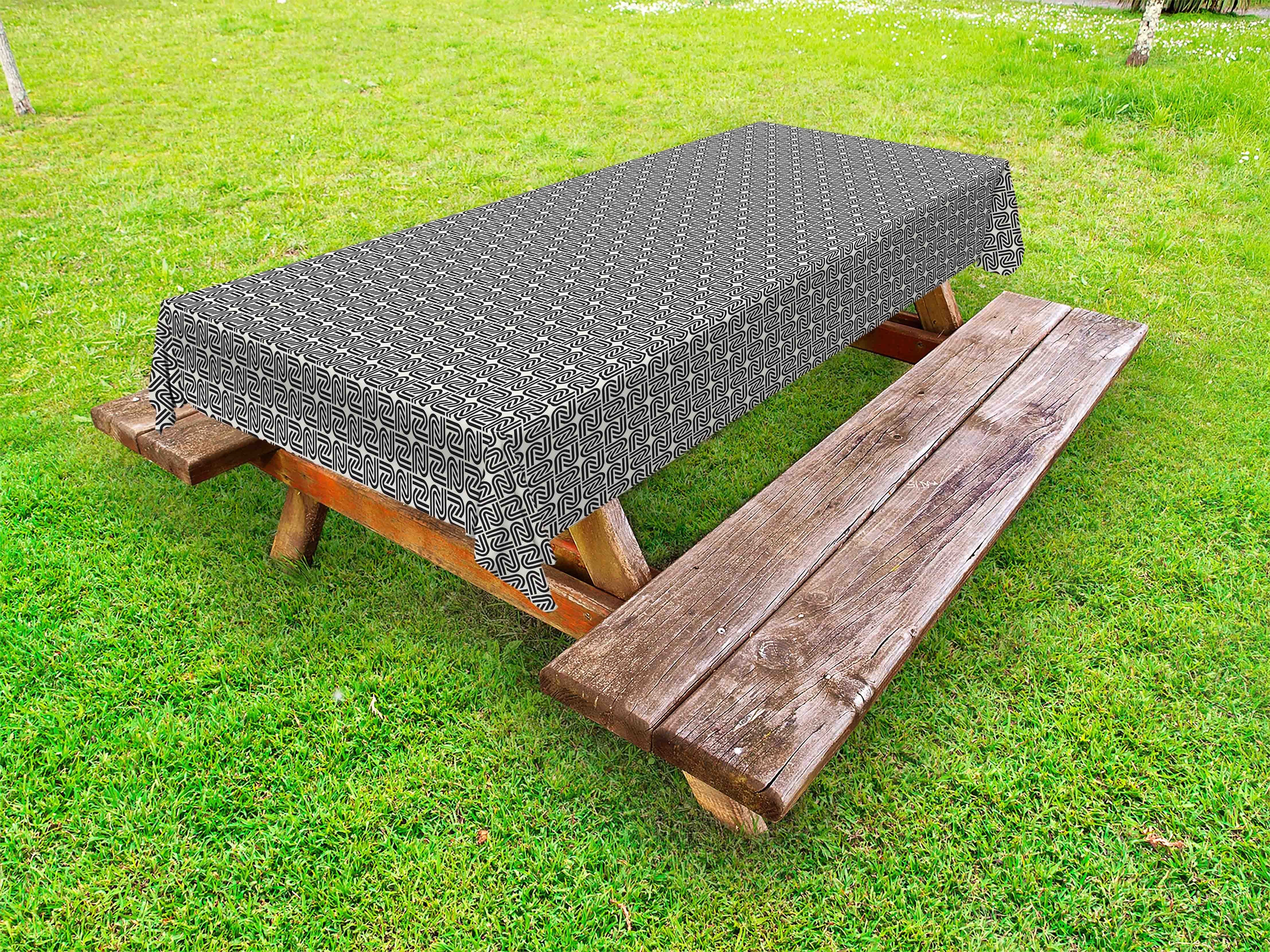 Abakuhaus Tischdecke dekorative waschbare Picknick-Tischdecke, Modern Formen Repeating Einfache Grid