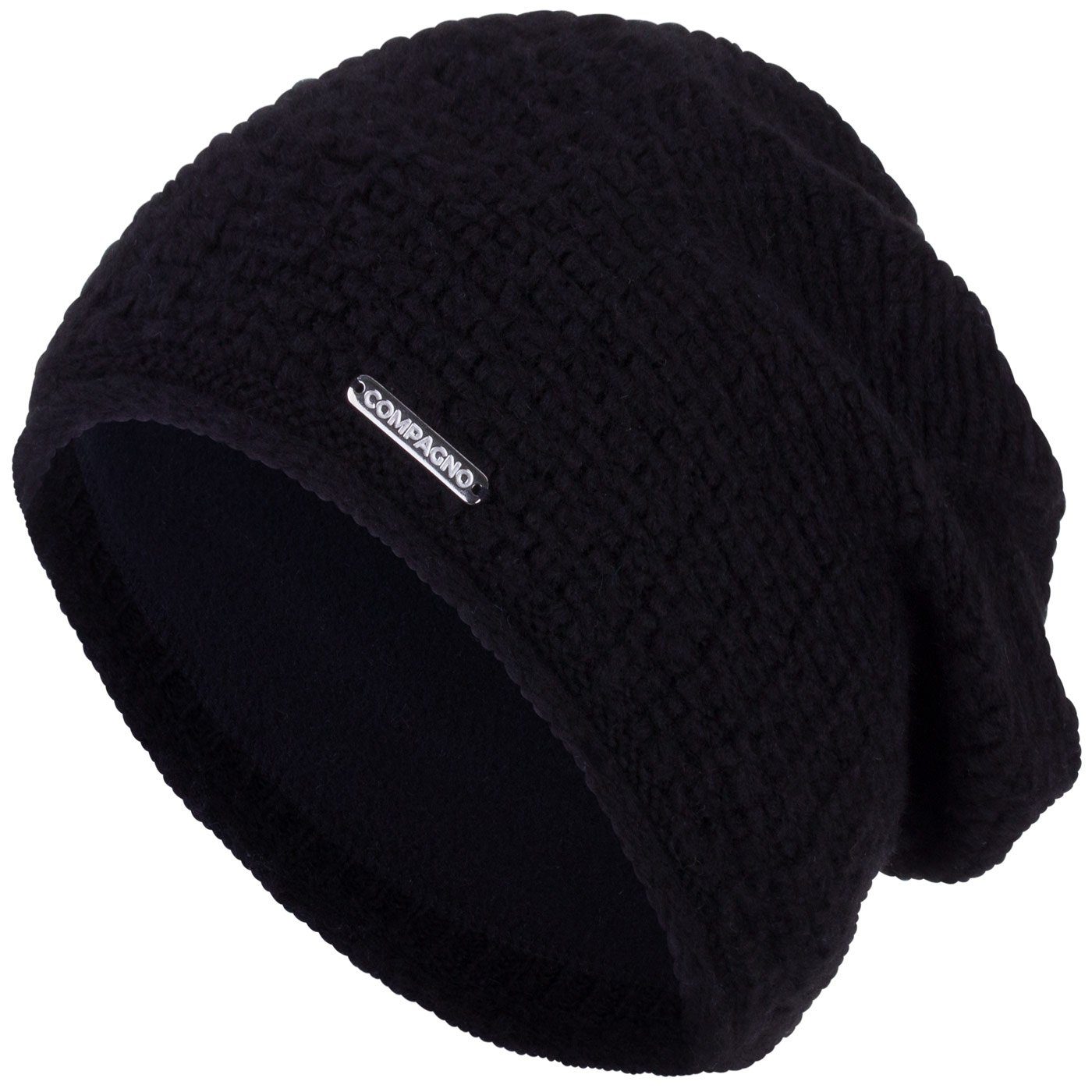 compagno Strickmütze (1-St) Grobstrick Beanie Wintermütze Strickmütze Damen gefüttert Fleece