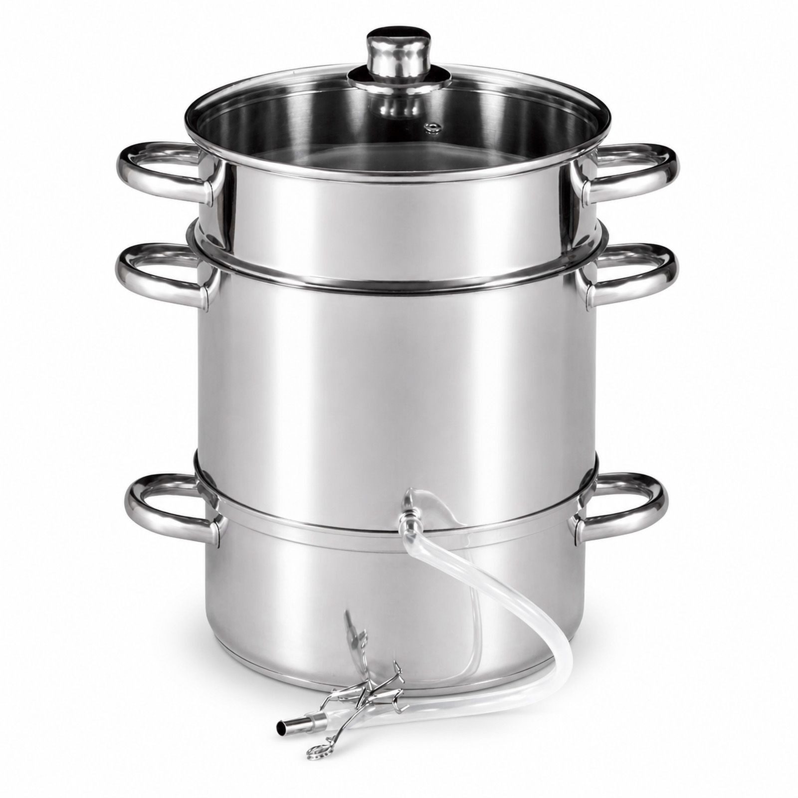 BURI Entsafter Dampfentsafter 5 Liter Edelstahl Ø22 cm für alle Herdarten & Induktion